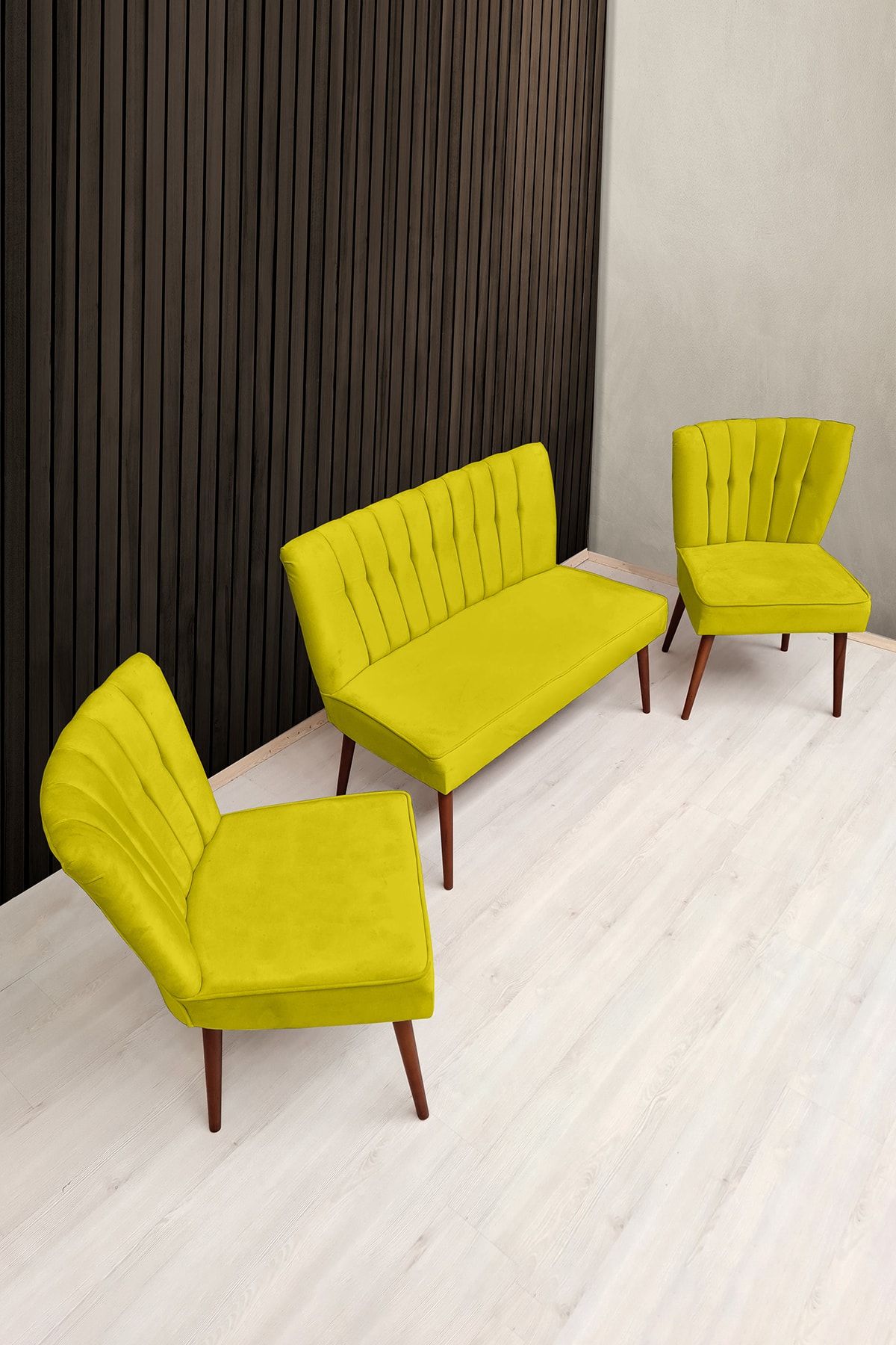 VIANEM Balkon Ofis Cafe Bahçe Zambak Çay Seti Takımı
