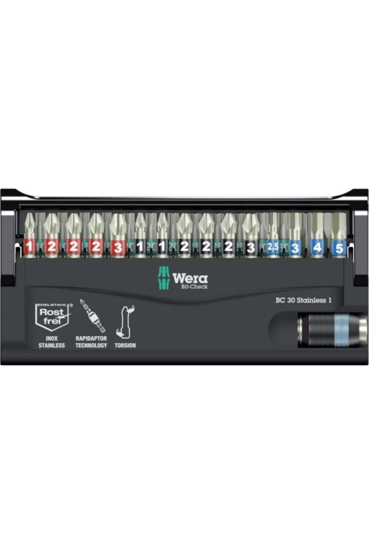 wera 05071109001 Bits Set 30 Parça Paslanmaz