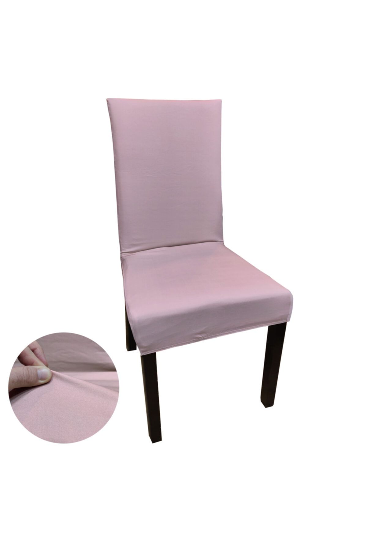 Pure Style 4'lü Set Jarse Likralı Esnek Lastikli Yıkanabilir Sandalye Örtüsü Sandalye Kılıfı