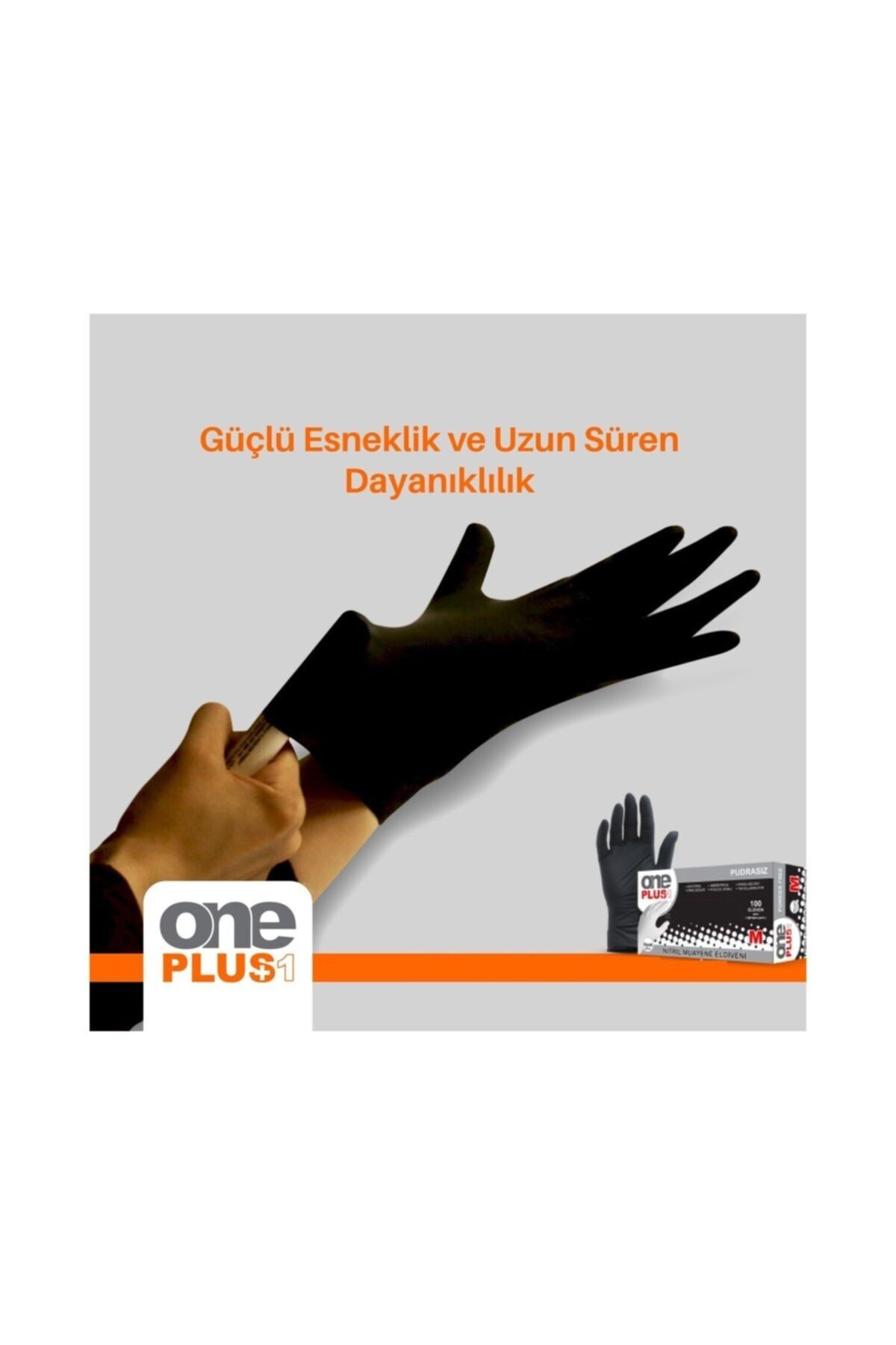 Oneplus Nitril Siyah Eldiven Small 3*100 Adet