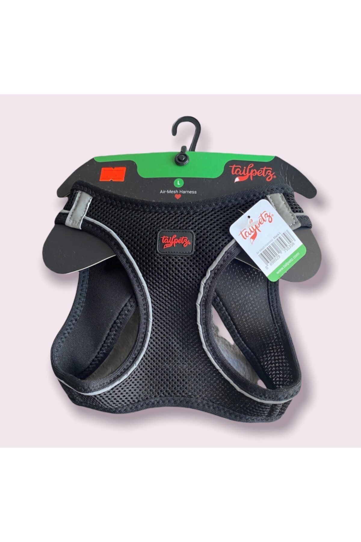 yalıpet Tailpetz Air-mesh Siyah Göğüs Tasması L