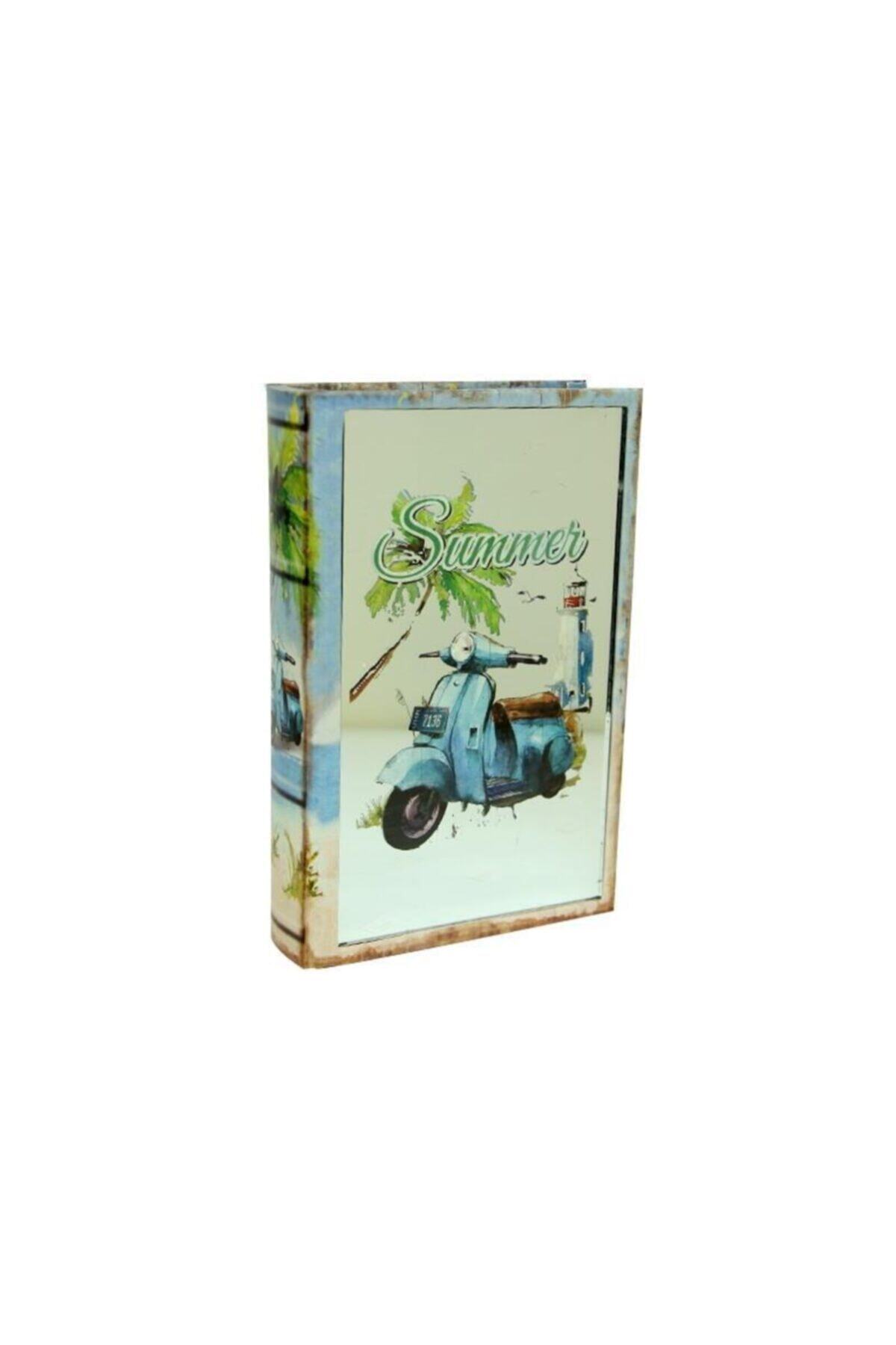 ASVASHOP Kutu Kitap Aynalı Scooter Dekoratif Hediyelik