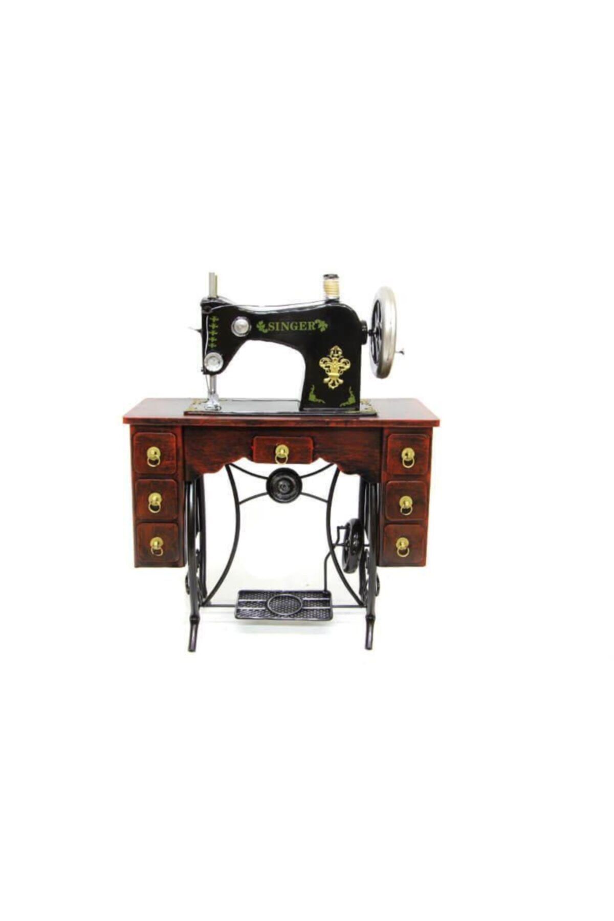 ASVASHOP Dekoratif Metal Dikiş Makinesi Vintage Ev Ofis Hediyelik
