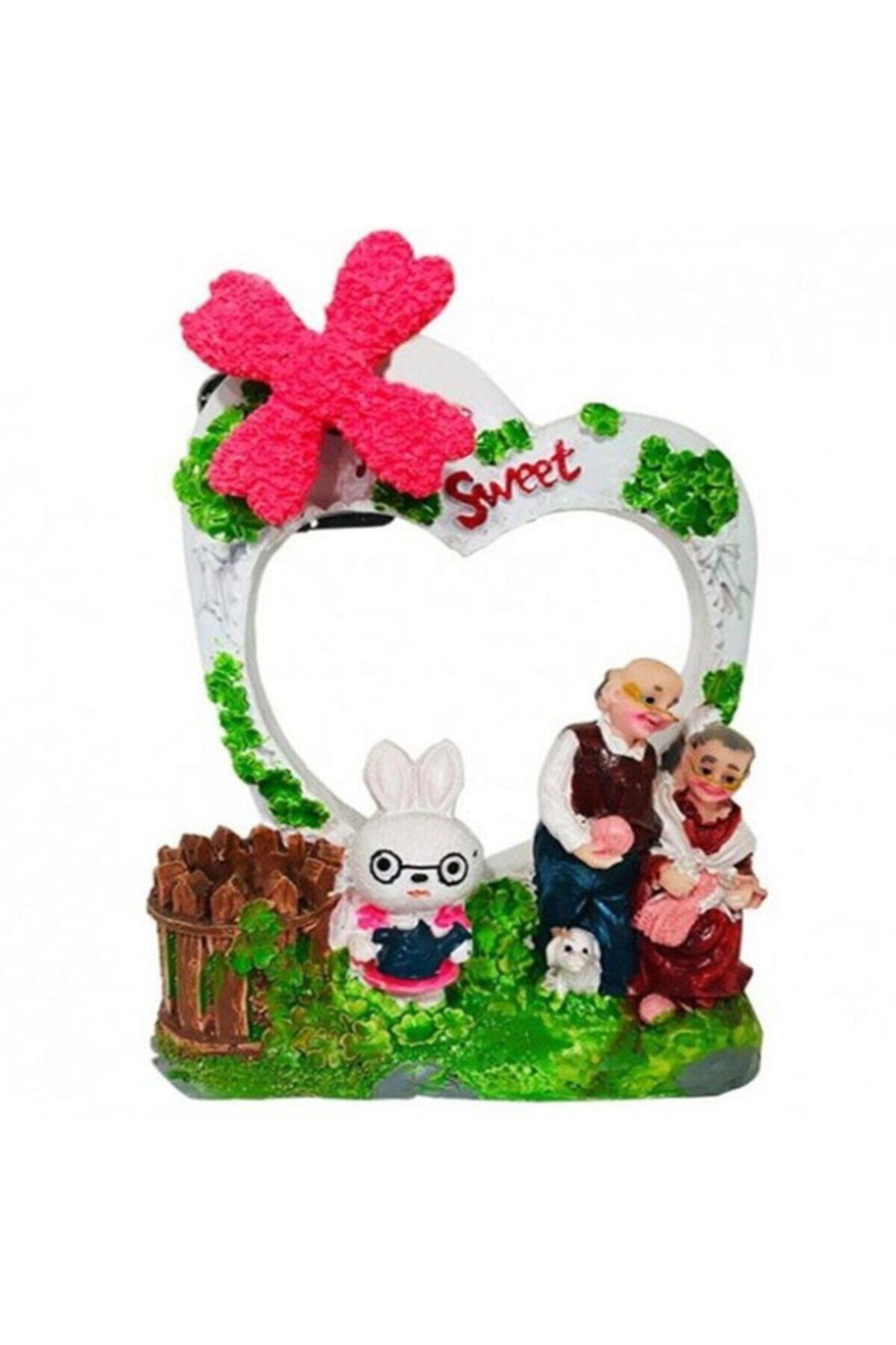 ASVASHOP Resim Çerçeveli Müzikli Dede Nine Biblo Dekoratif Hediyelik