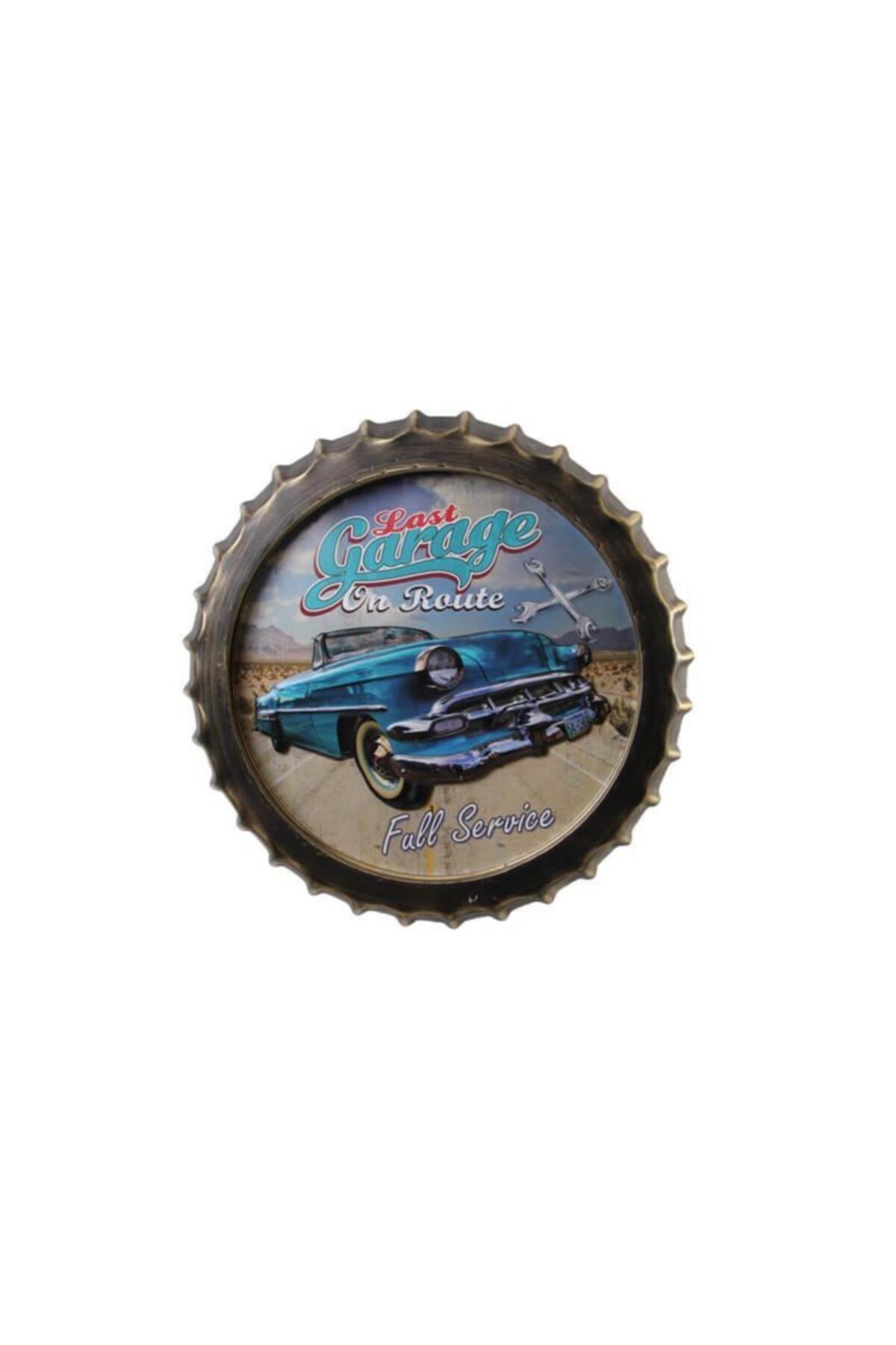 ASVASHOP Dekoratif Kapak Garage Chevrolet Temalı Led Işıklı Duvar Panosu