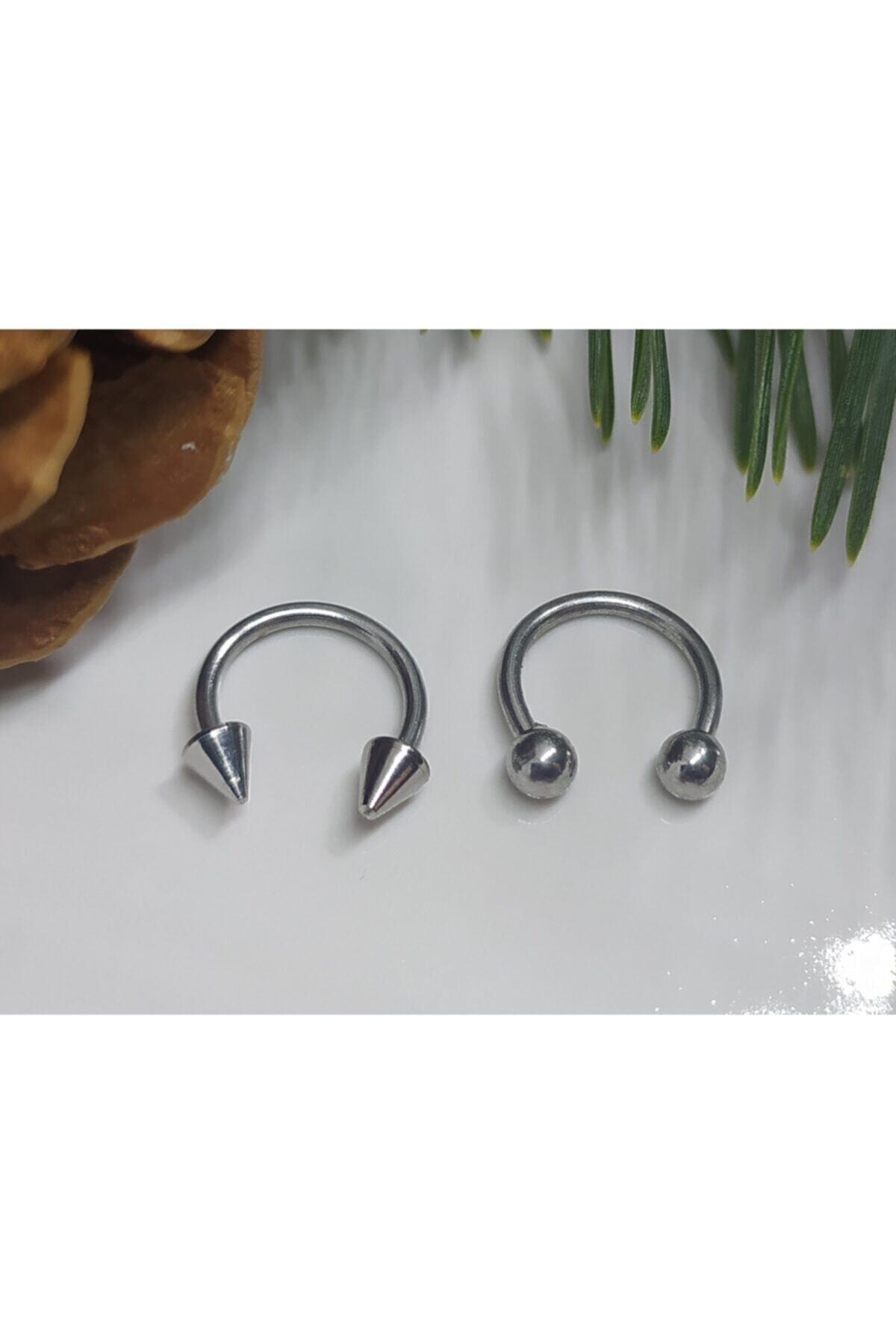 Işıl Işıl Cerrahi Çelik Piercing, Küpe, Kulak, Dudak, Kıkırdak, Tragus, Helix, (2 Li Set)