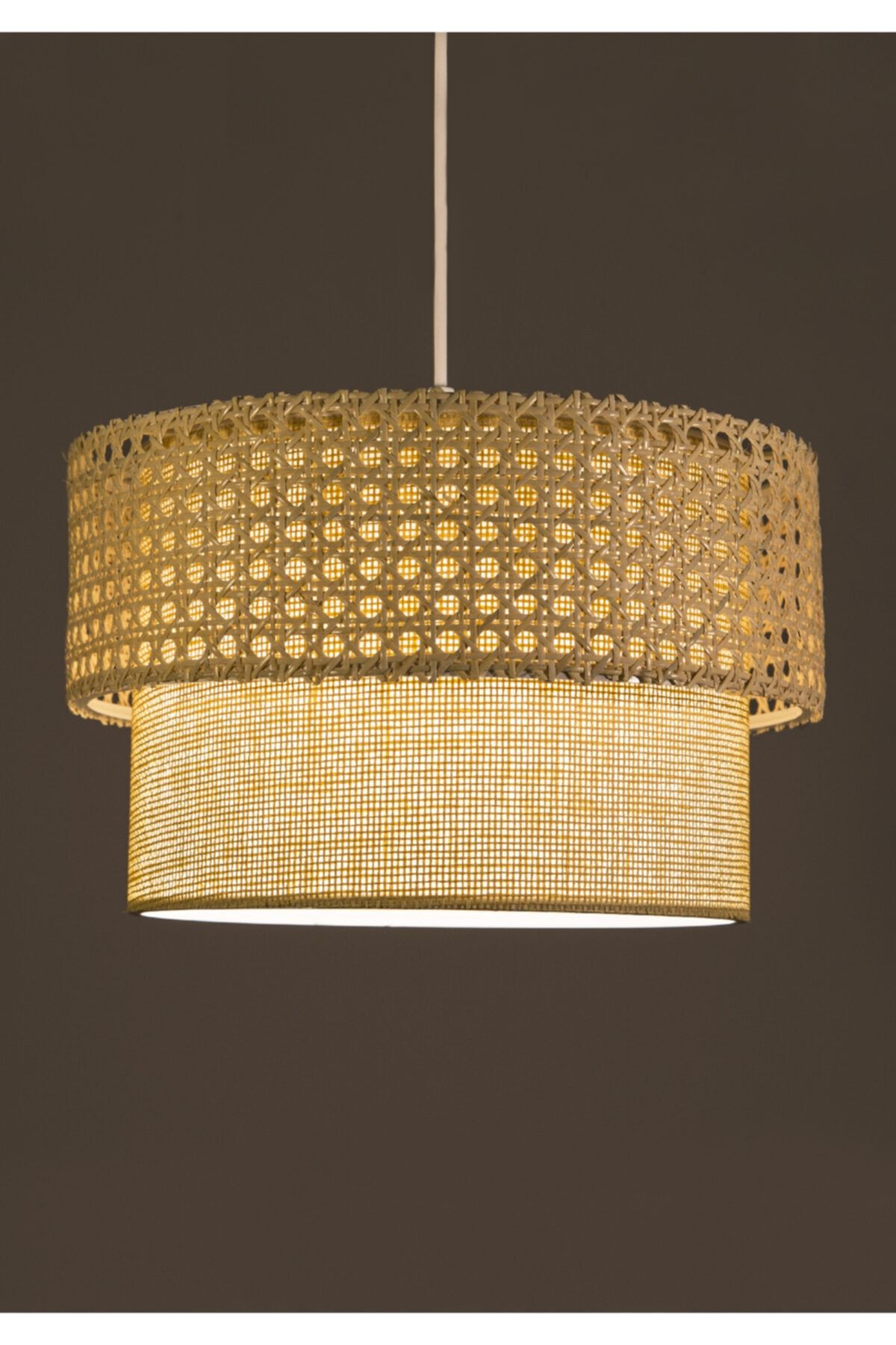 HOMİNG Exclusive Rattan Örme Tasarım Sarkıt-kumaş Iç Kısım Ayd-3181