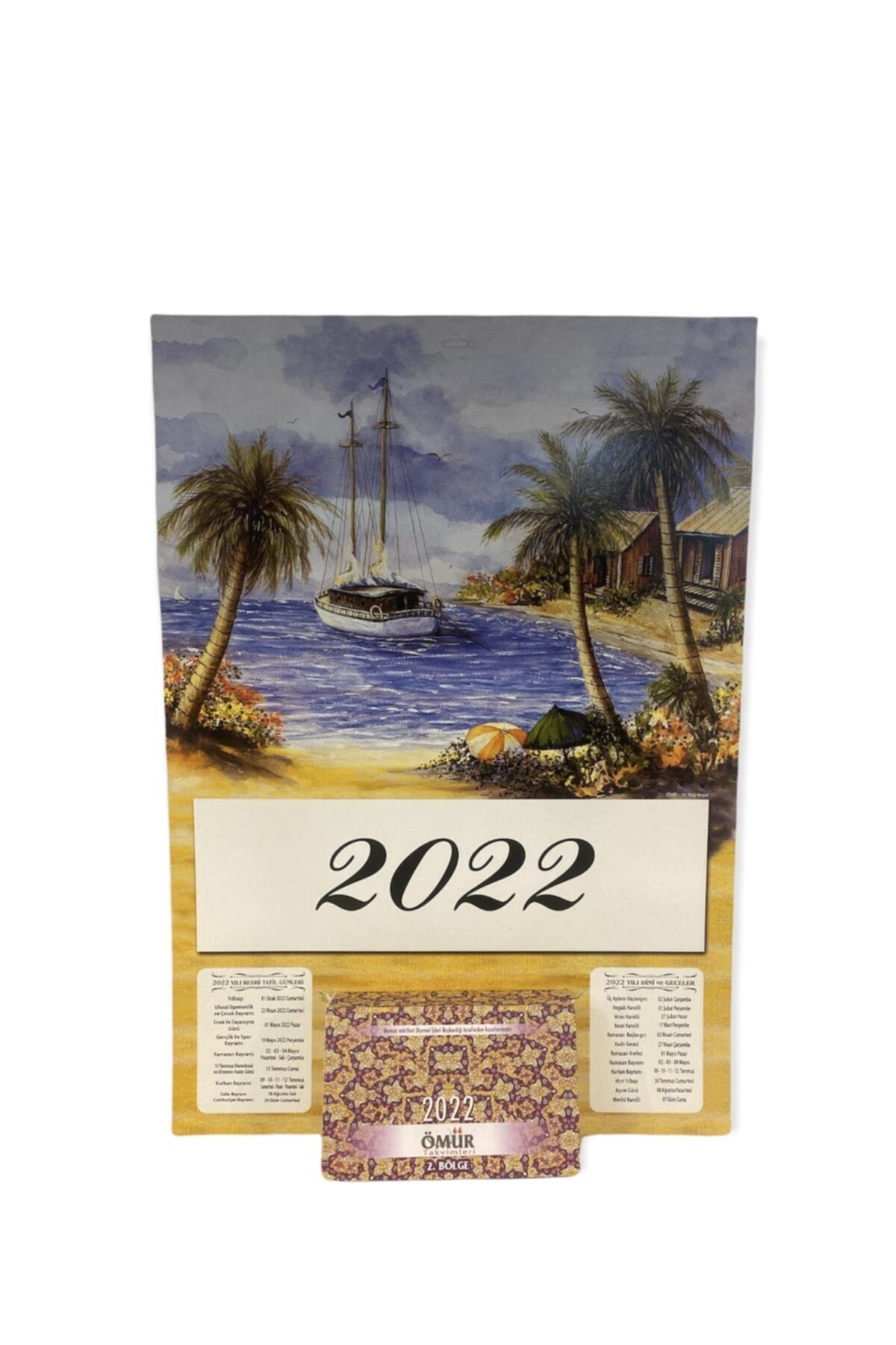 TAKVİM Ömür Yapraklı 2022 2.bölge Saatli Maarif I Ebat 10x15 Cm