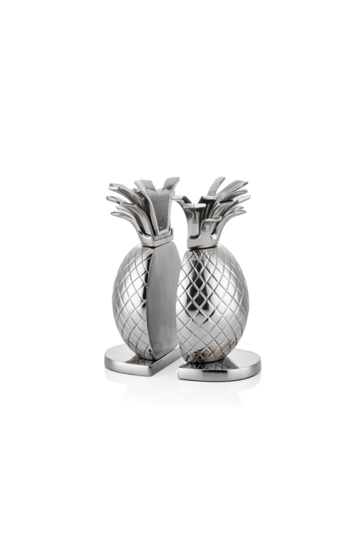 ZK HOME YAĞMUR Lamadore Ananaslı Sılver Kıtap Ayracı 16x13.5x21 cm