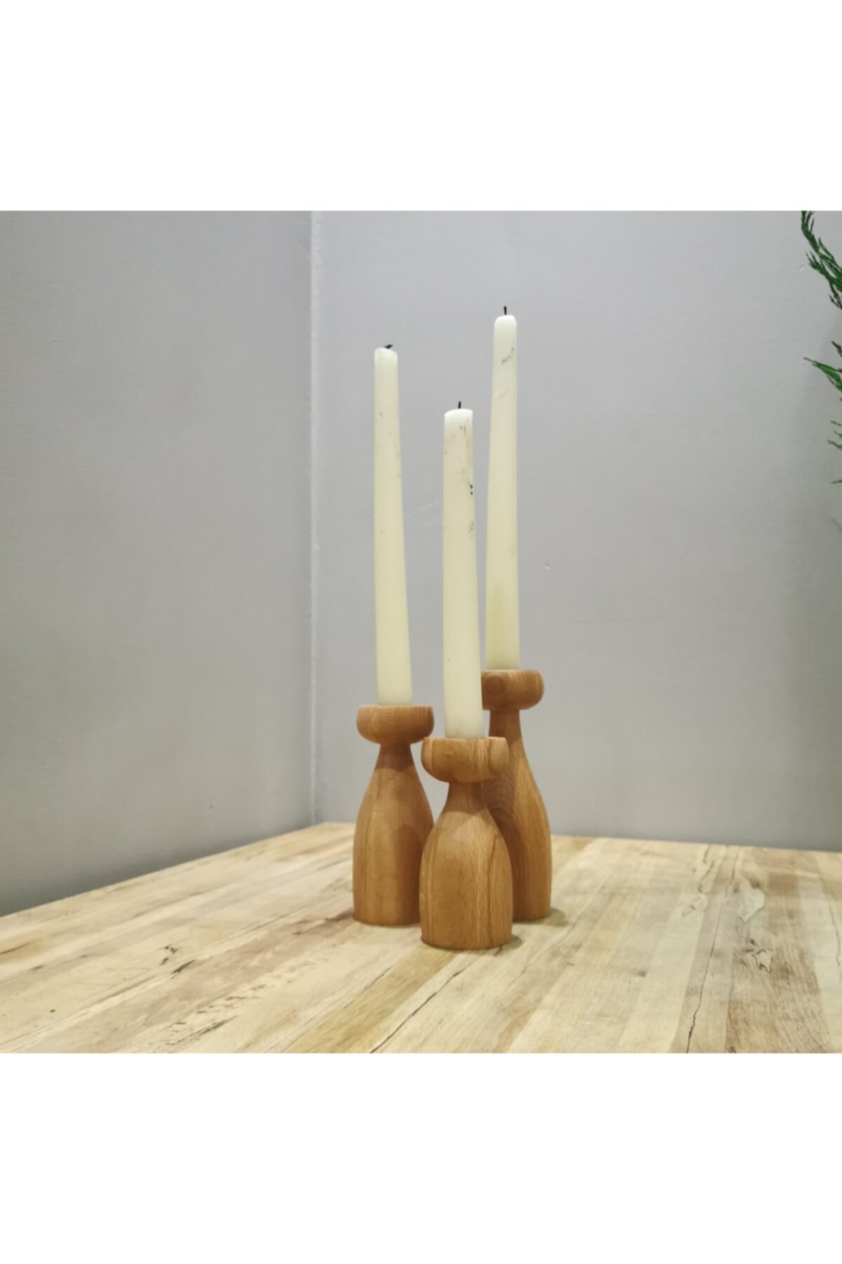 ayrawood Ahşap Şamdan Mumluk