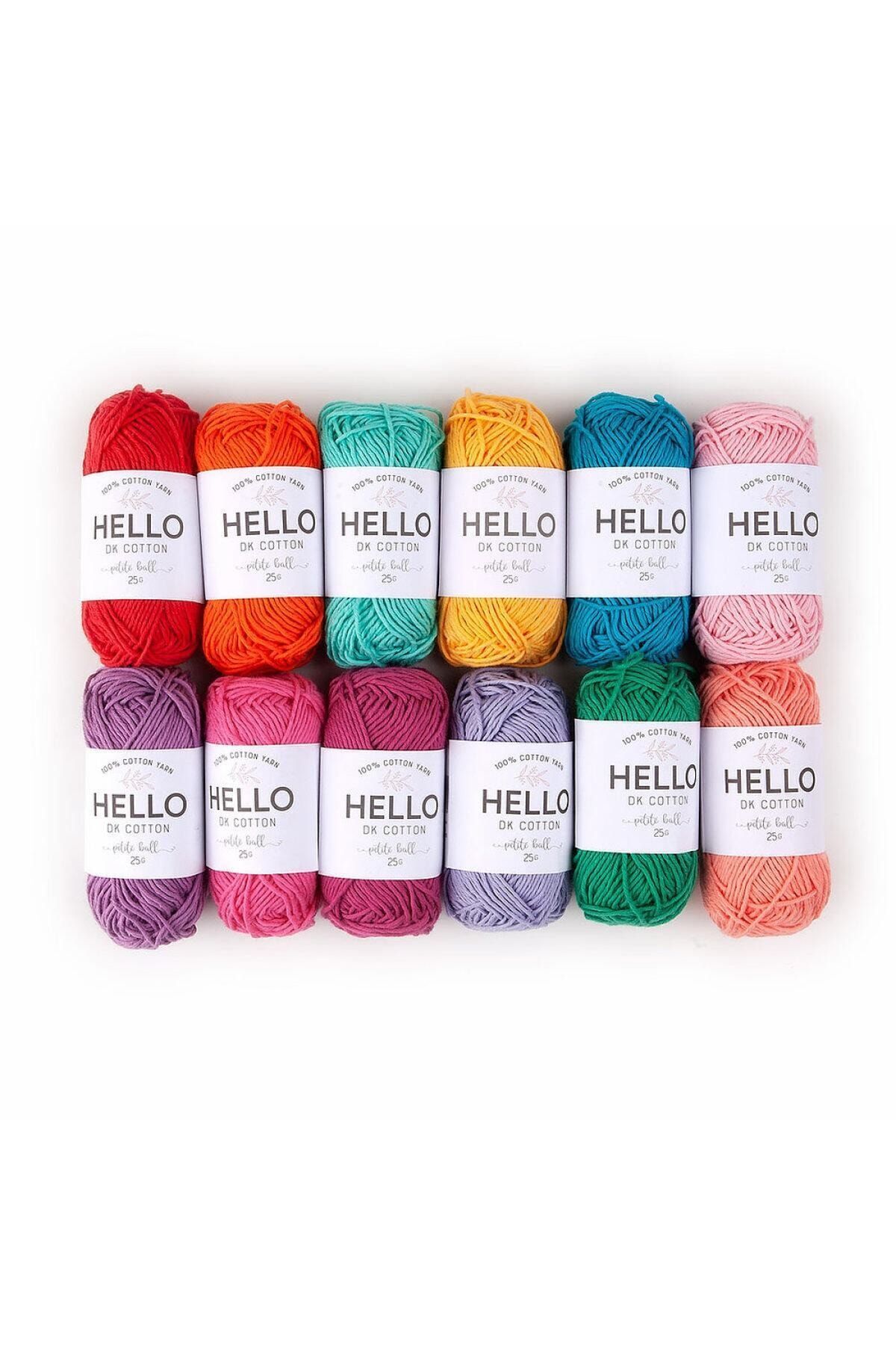 HELLO Iplik 12'li (PUNCH, AMİGURUMİ) Tropikal Serisi 25gr