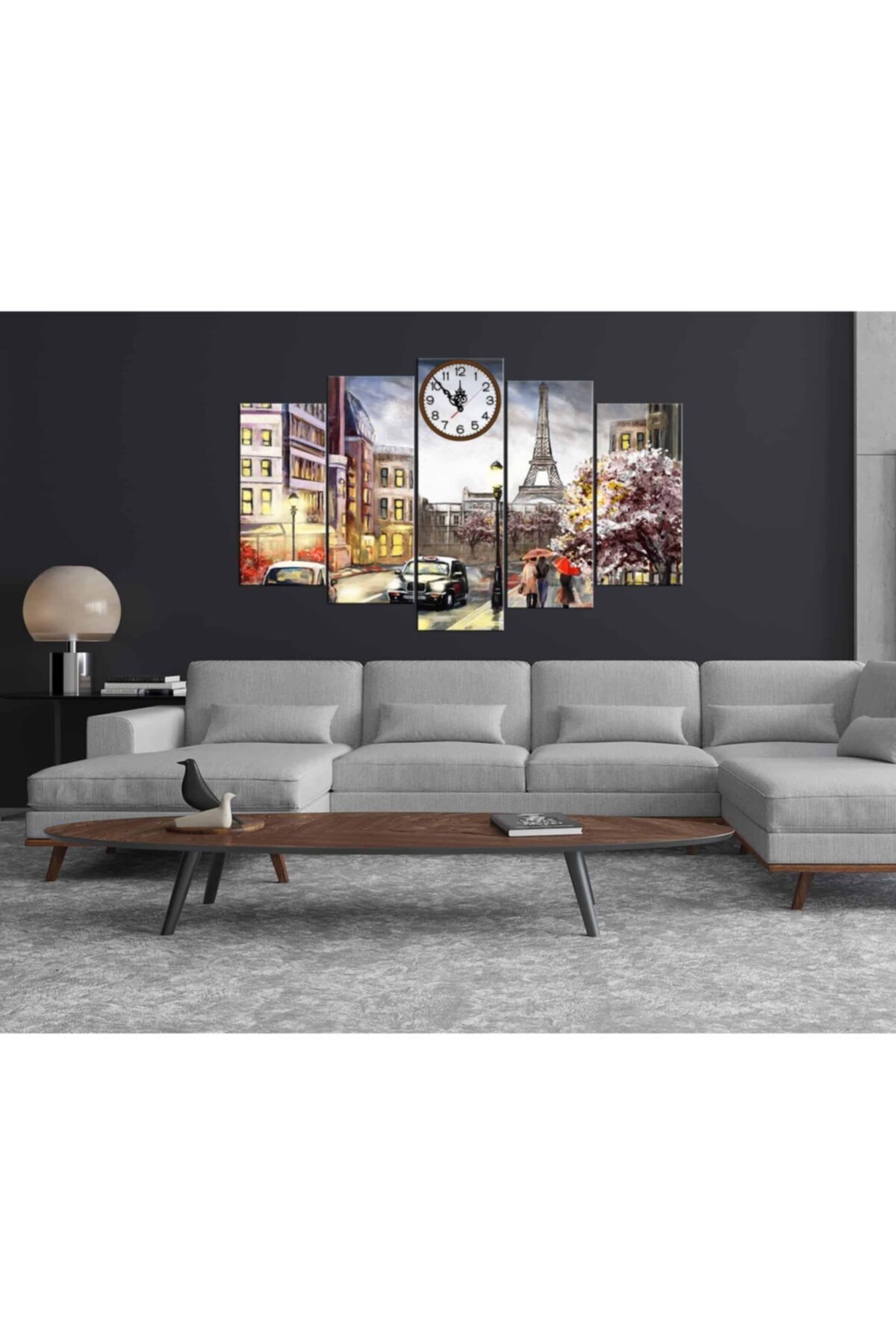 sihirliodalar Paris Cadde Mdf Tablo Saat