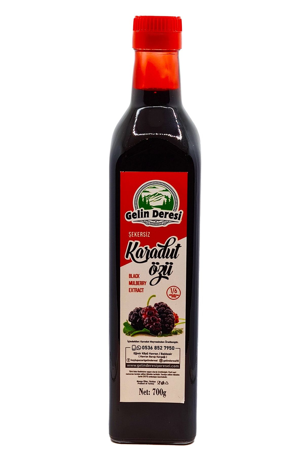 Gelin Deresi Balıkesir Havran Doğal Ev Yapımı Karadut Özü 700gr.tamamen Şekersizdir.