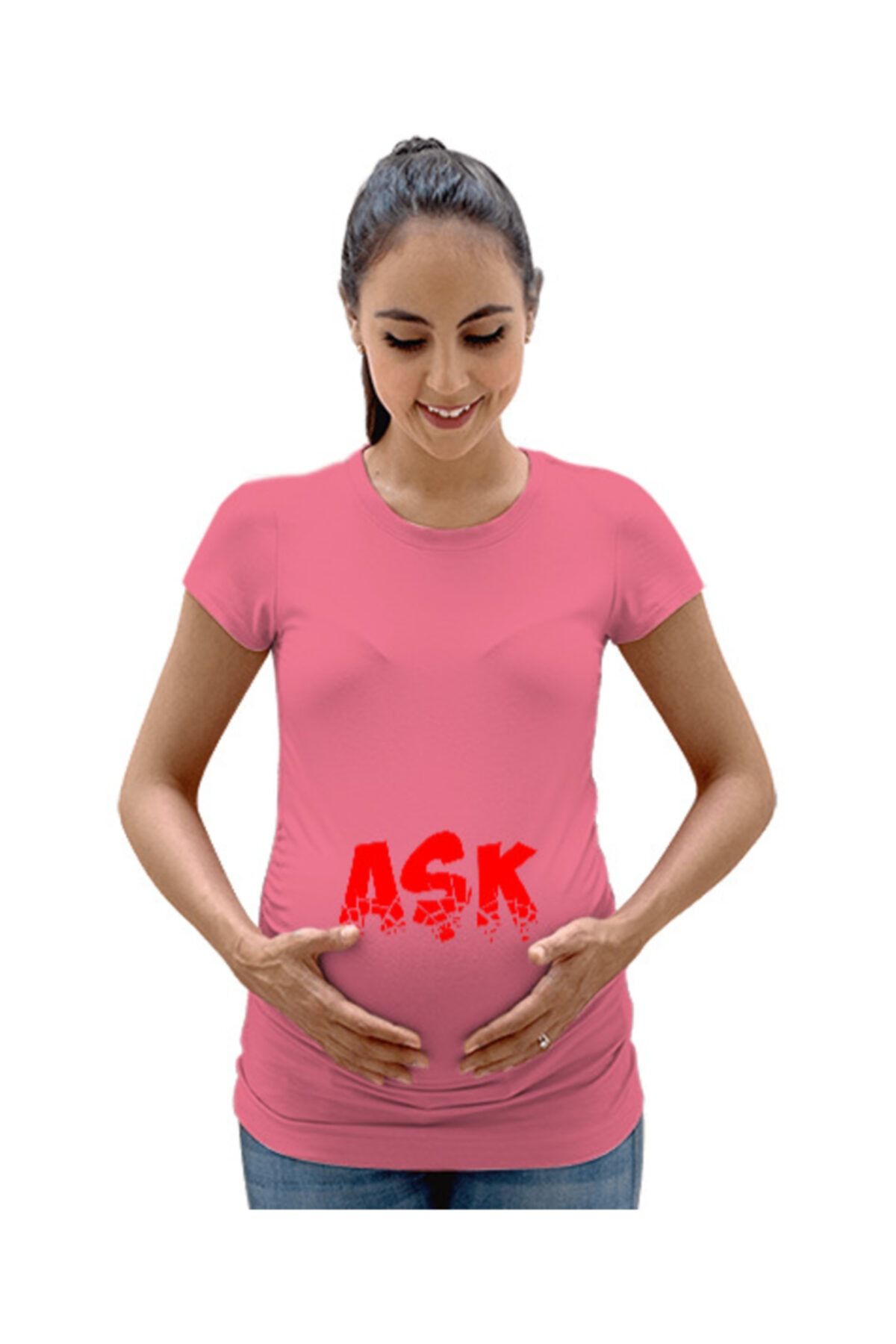 Tisho Aşk Bebeğim T-shirt Vip Baskı Ile Sizlerle Kadın Hamile Tişört
