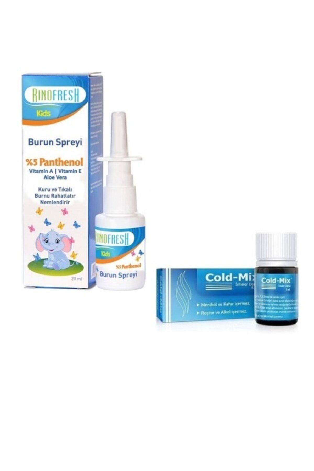 RINOFRESH Çocuklar Için Panthenol Burun Spreyi 20 Ml + Cold-mix Inhaler Damla 5 ml
