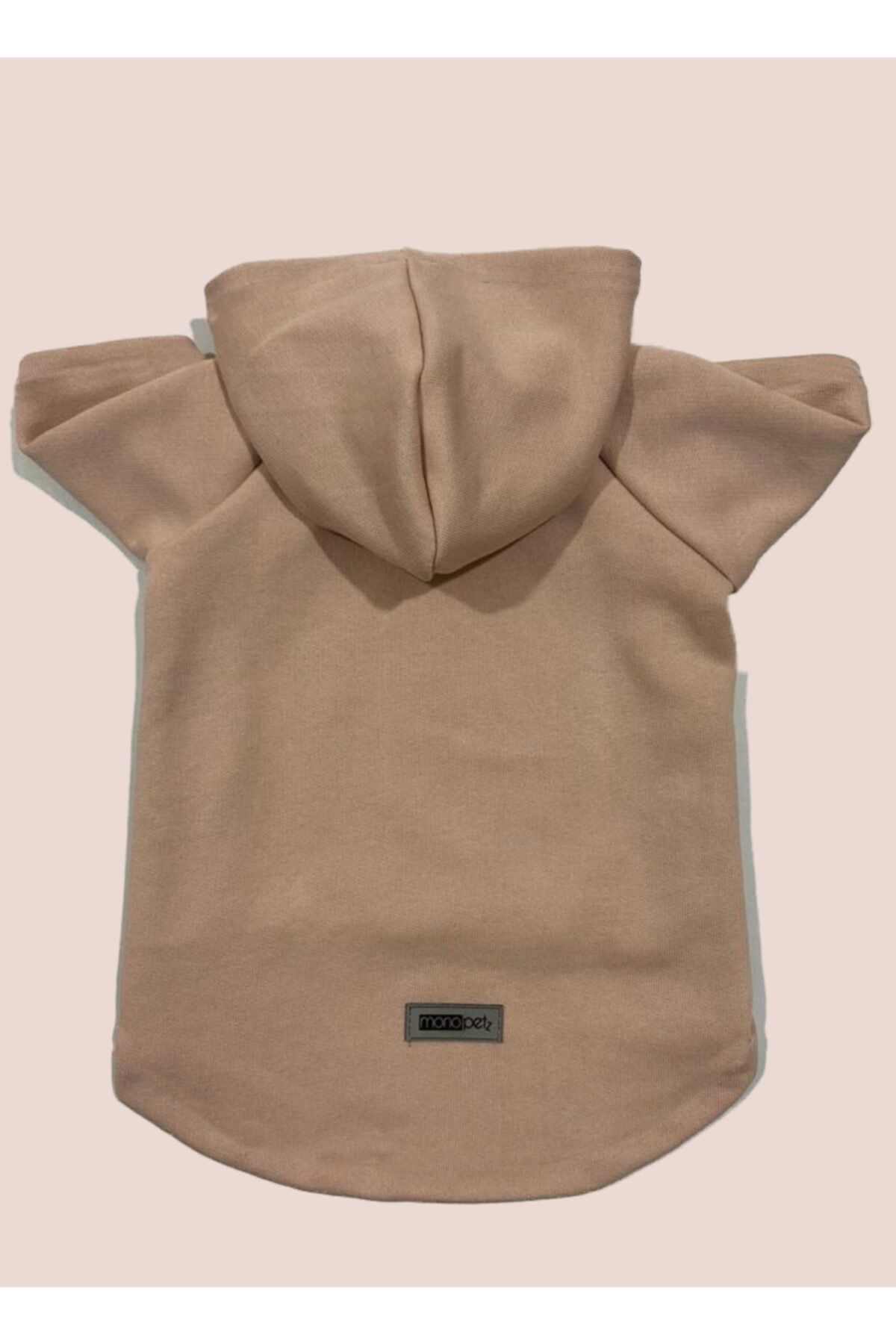 Monopetz Kapişonlu Sweatshirt Köpek Ve Kedi Kıyafeti - Düz Pudra - M Beden
