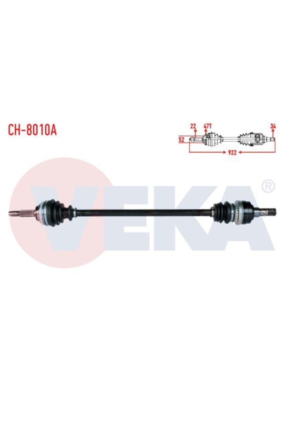 ünlü oto Komple Aks Sag On Chevrolet Kalos (t200) 1.4 Abslı 47 Dıs M-t Uzunluk 922mm 2003