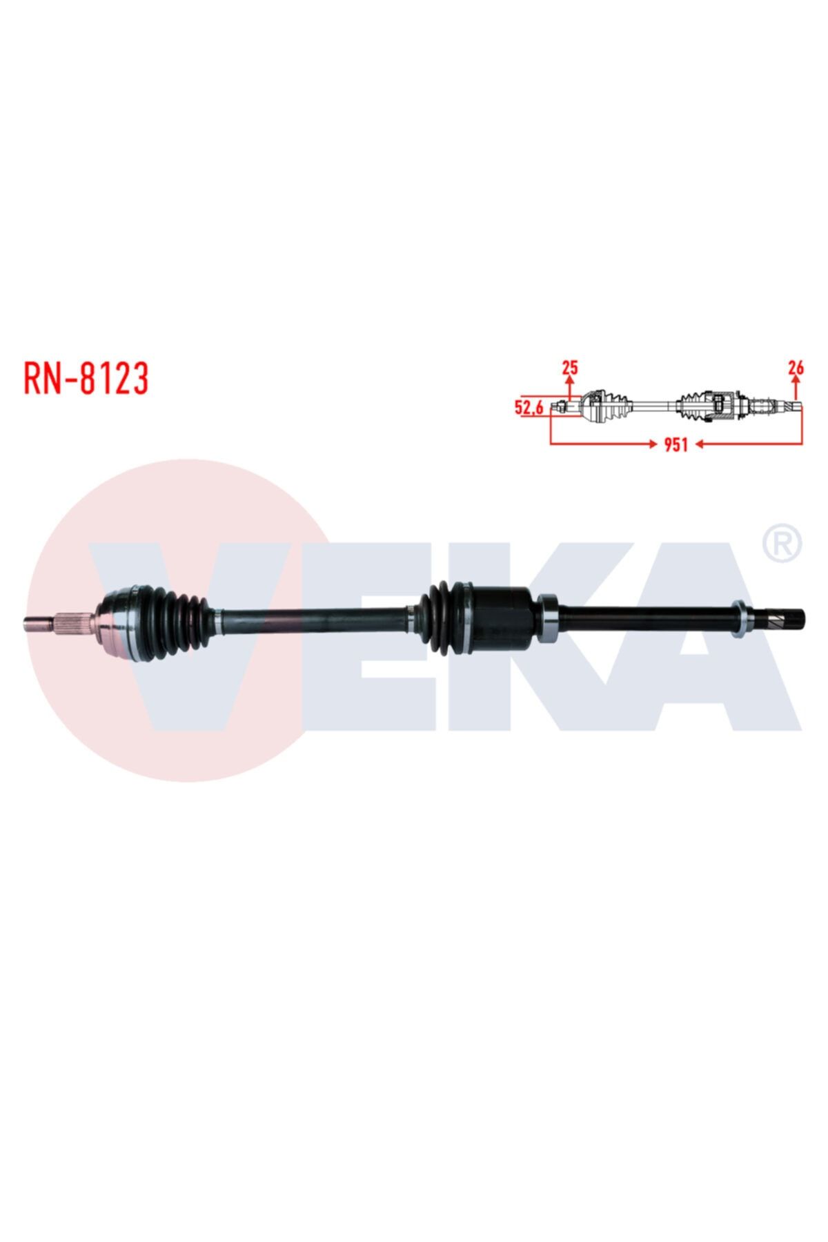 ÖZGÜÇYEDEK Komple Aks Sag On Dacıa Duster 1.5 Dcı 4x2 Uzunluk 951mm 2012-