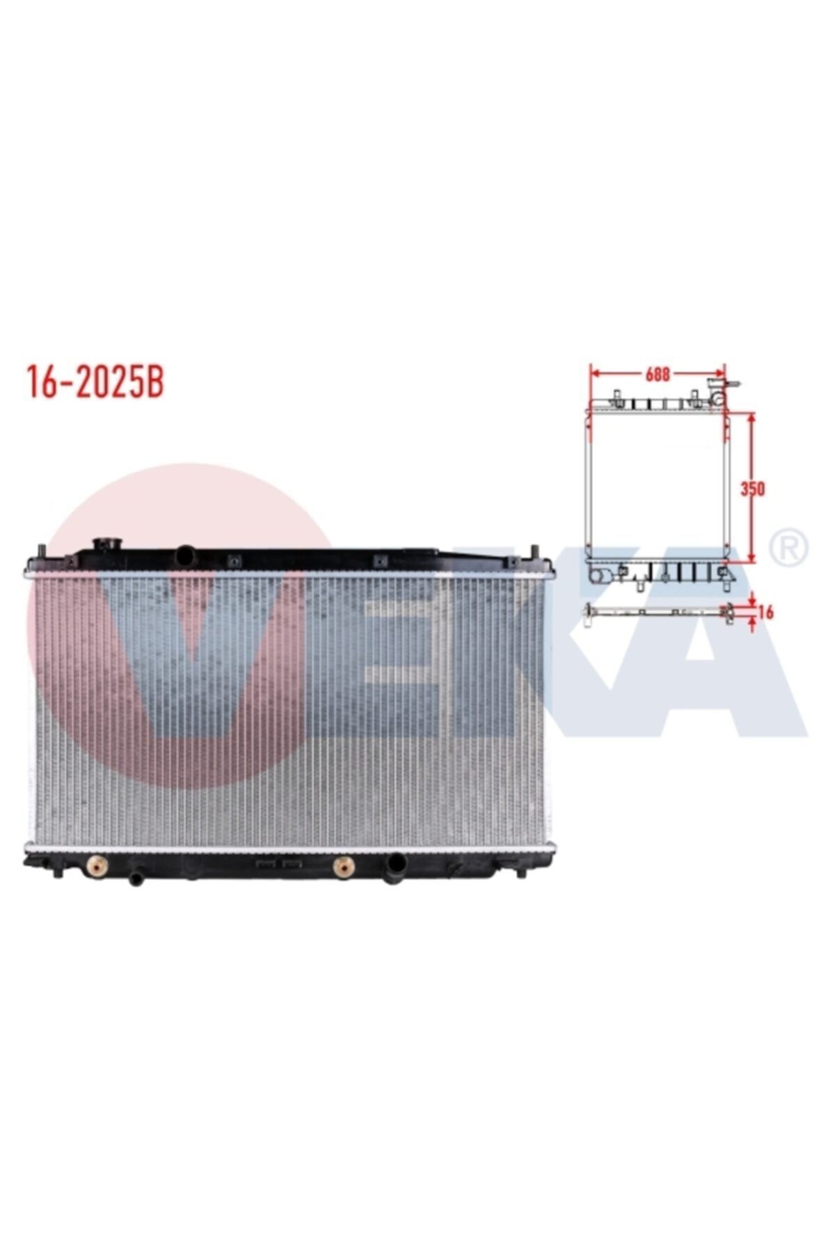 ÖZGÜÇYEDEK Su Radyatoru Brazıng Honda Jazz Iıı (ge) 1.3i A-t Ac +/- 2008-2012