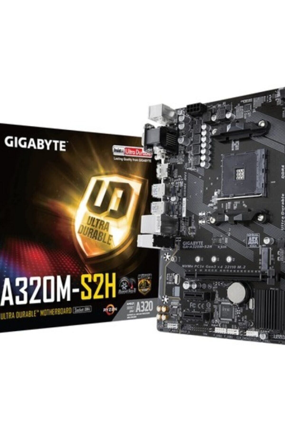 Gigabyte Gıgabyte A320m S2h Amd A320 Soket Am4 Ddr4 3200 Mhzm.2 Hdmı Dvı Vga Anakart