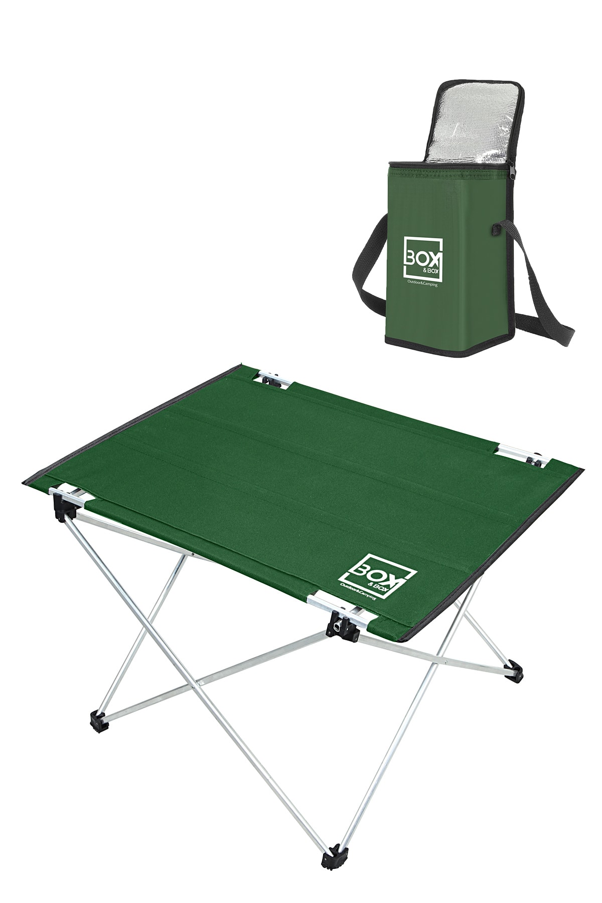 Box&Box Katlanabilir Kamp Ve Piknik Masası (57x43x38 Cm) Ve 6lt Thermo Bag-termos Çanta