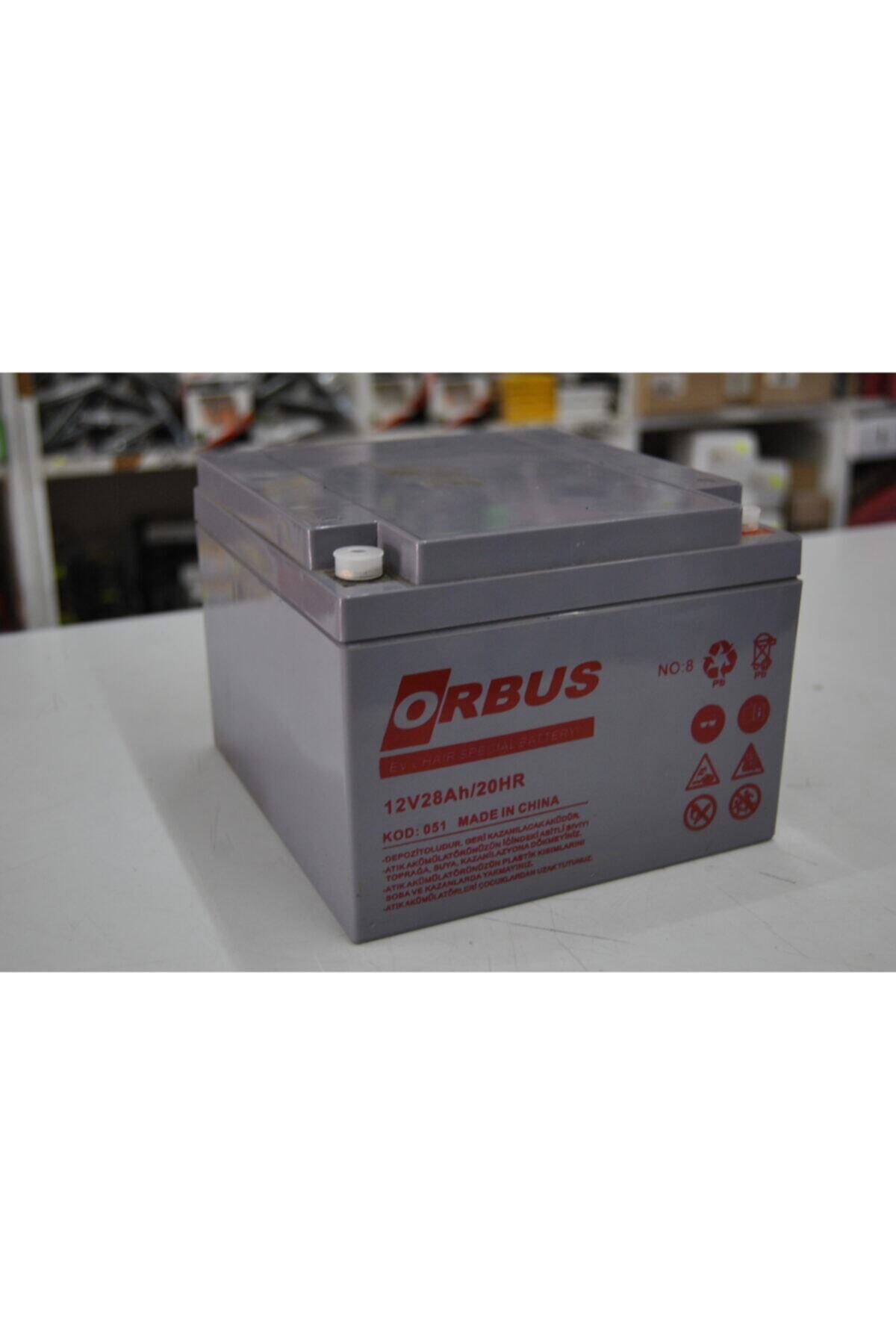 ORBUS 12v 28ah Engelli Araç Aküsü 6 Ay Garanti