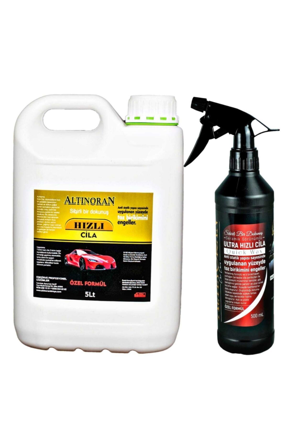 Altınoran Altın Oran Seramik Cila Hızlı Cila Pratik Cila 5000 ml 500 ml -seramikcila