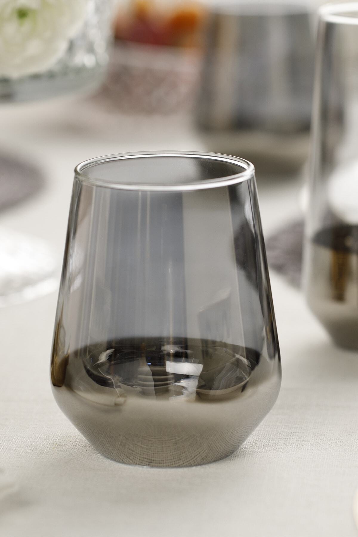 English Home Lydia Cam 2'li Meşrubat Bardağı 425 Ml Gümüş