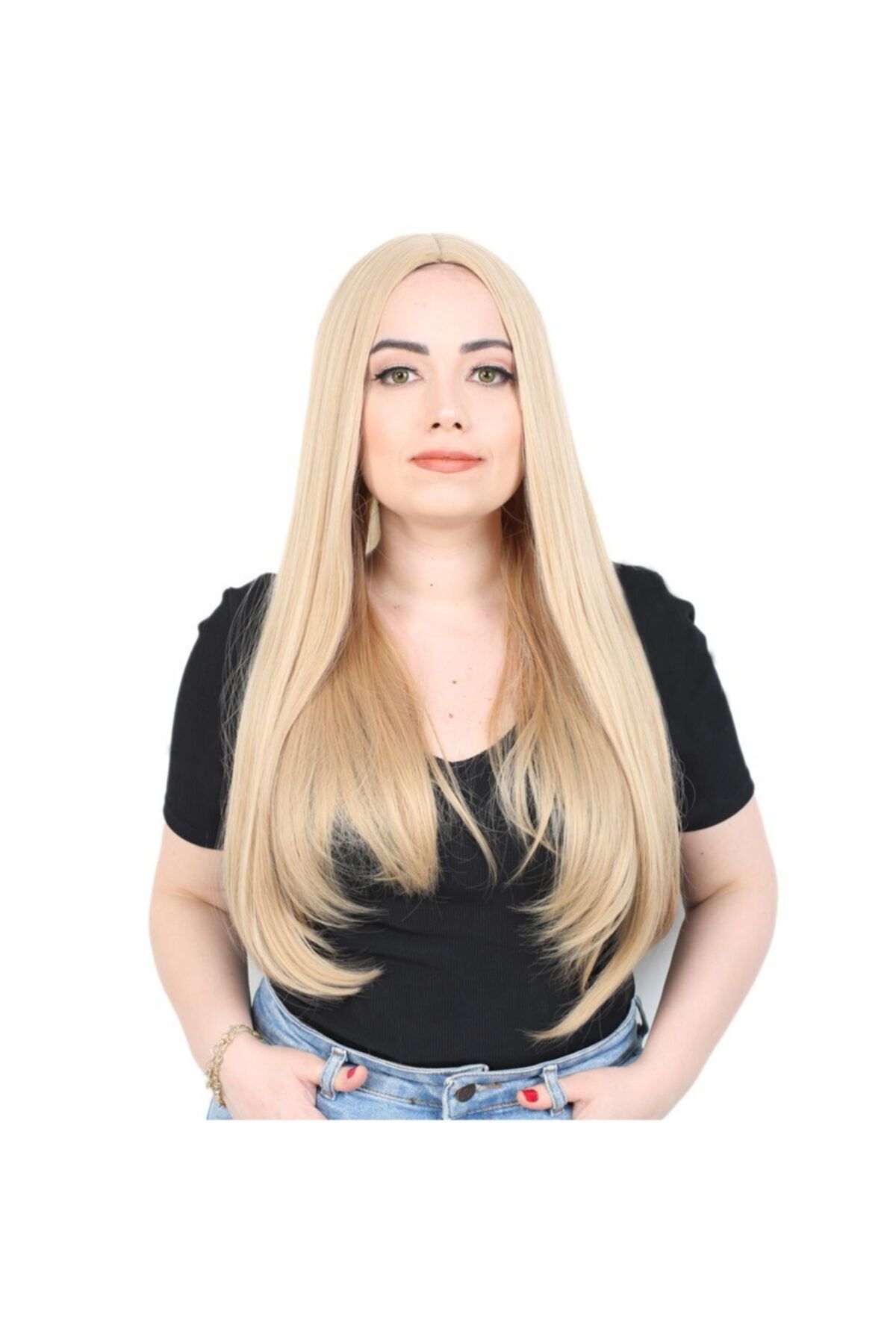 Suzan Peruk Fiber Sentetik Uzun Düz Peruk - Balköpüğü