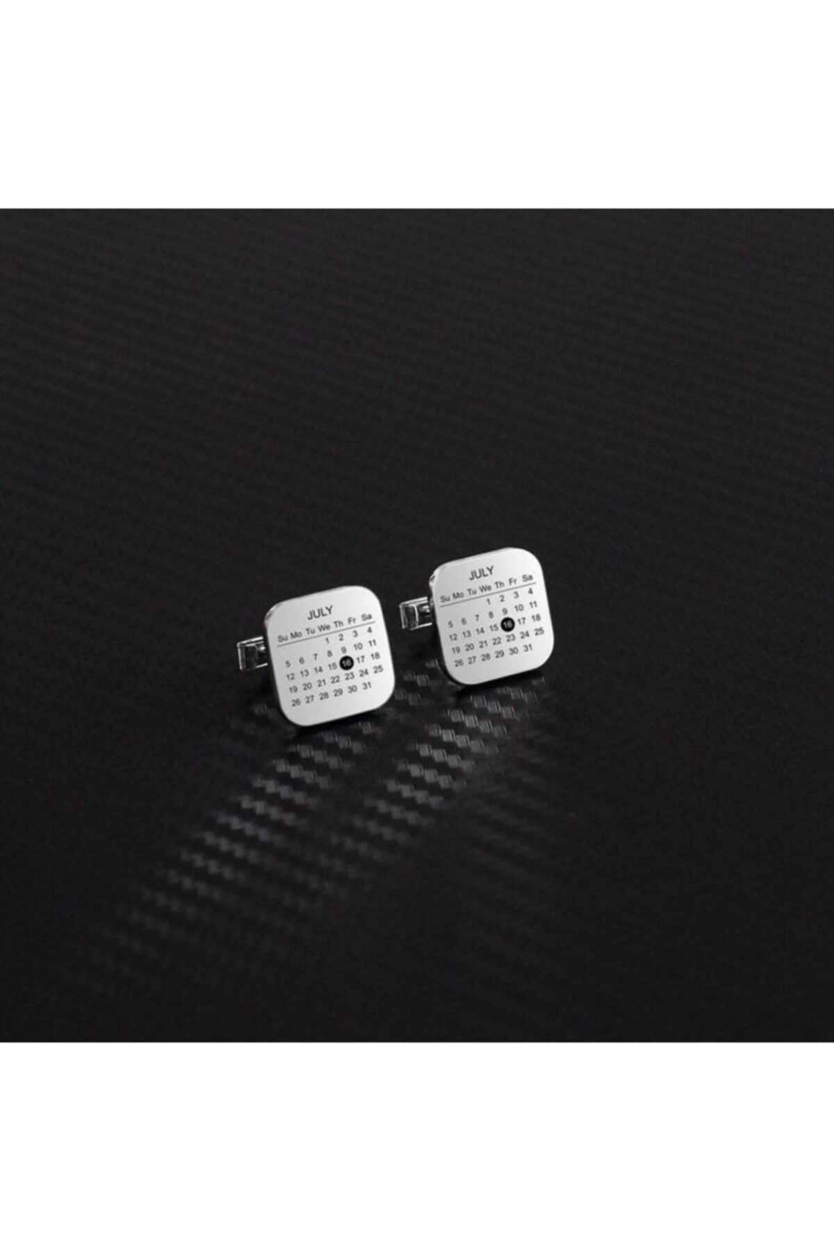 Nida Jewelry 925 Ayar Gümüş Takvim Model Tarih Kol Düğmesi