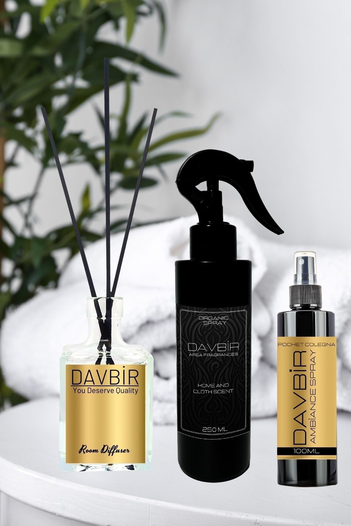 Davbir Xr More Than Words Oda Parfümü 3’lü Set 250ml Oda Ve Kumaş Spreyi, 50 Ml Bambu, 100 Ml Kolonya