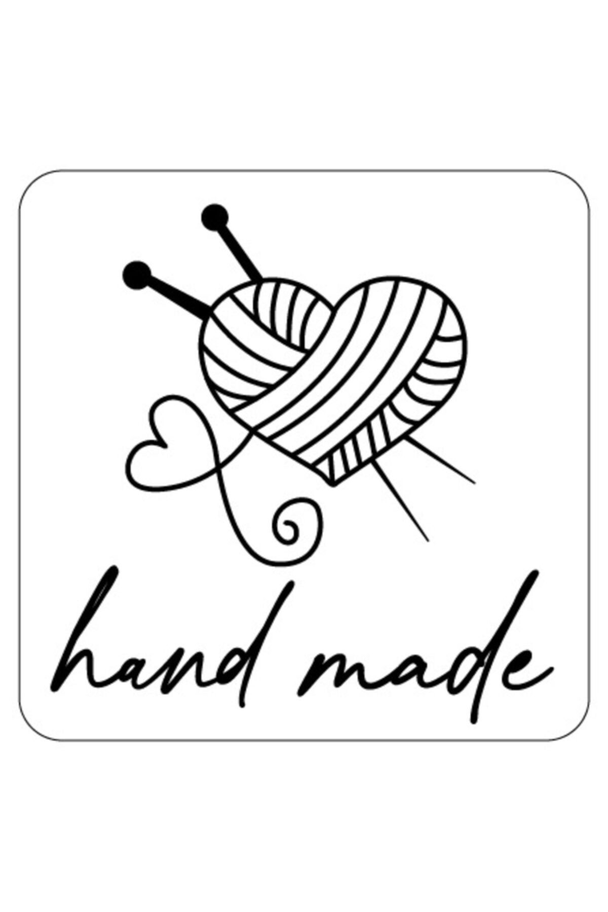 Bir Baskım Var Yarn Hand Made Etiket 4 Cm Çapında 30 Adet 004