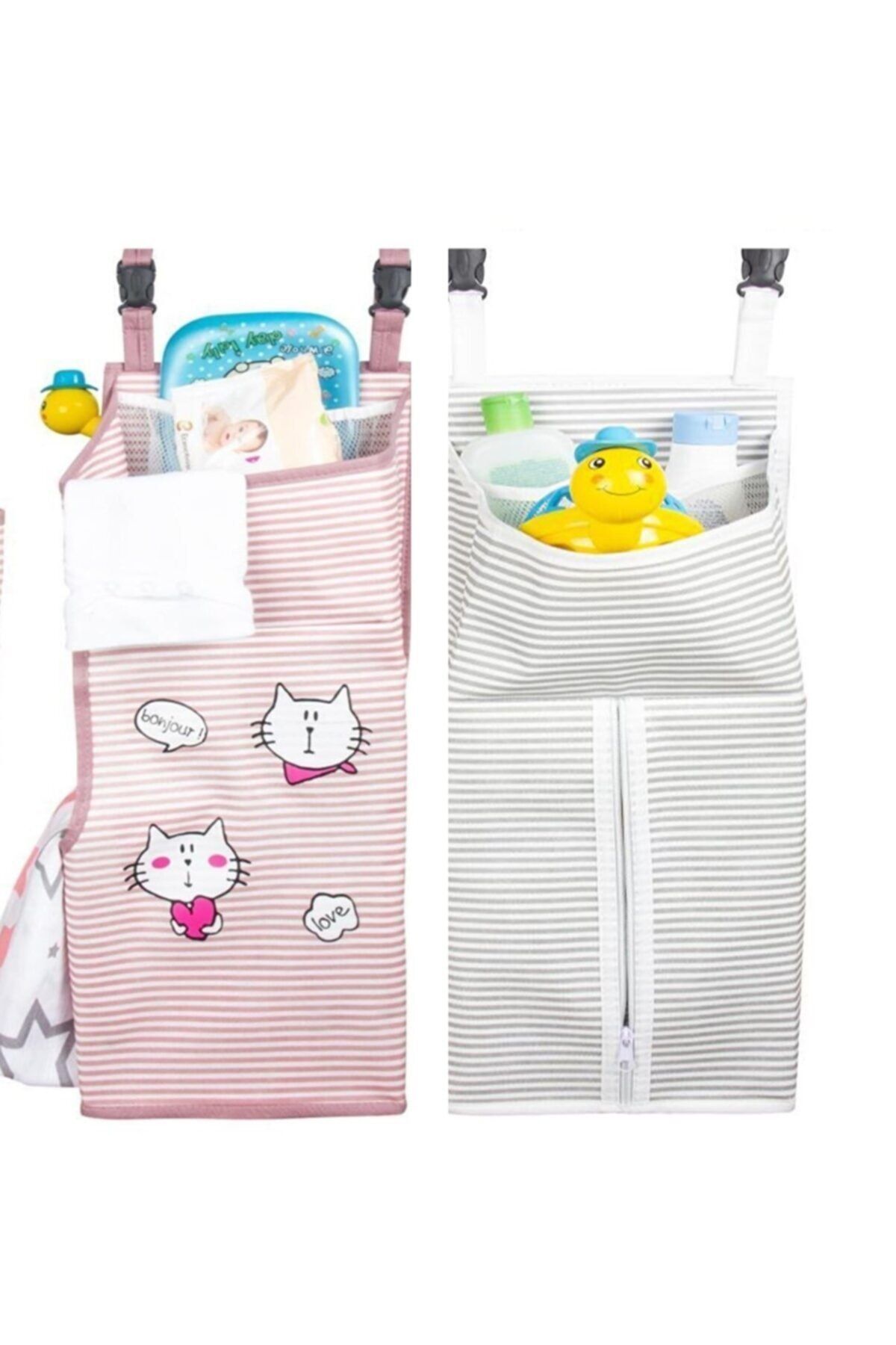 HOMELİFE EV TEKSTİL Beşik Organizer | Bebek Odası Organizer 2li Set