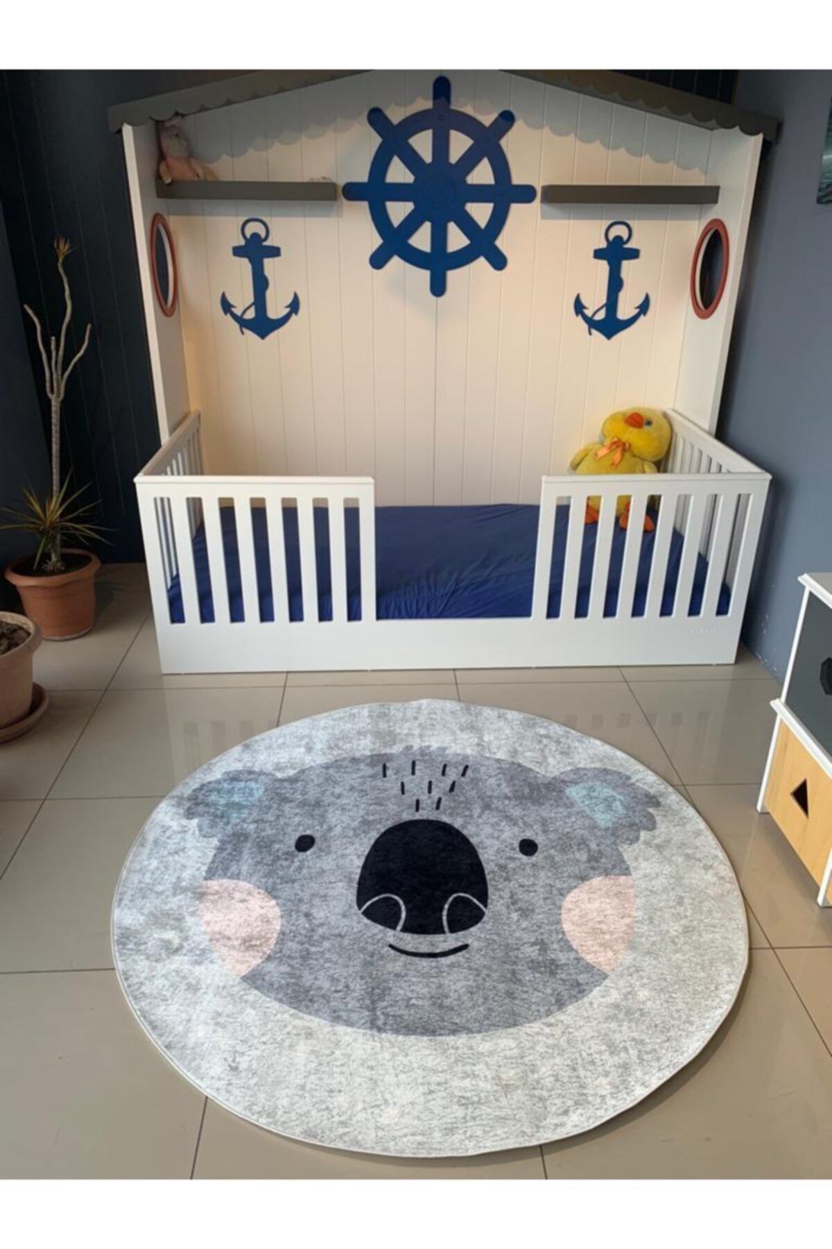 MooieBaby's Özel Tasarım Dijital Baskı Kaymaz Dkr Taban Yuvarlak Çocuk Halısı Bebek Odası Halısı
