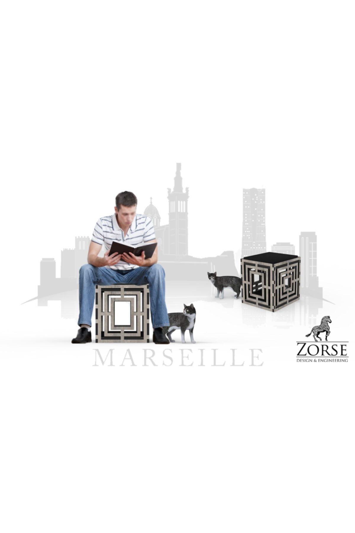 ZORSECONCEPT Marseille Fonksiyonel Kedi Yatağı