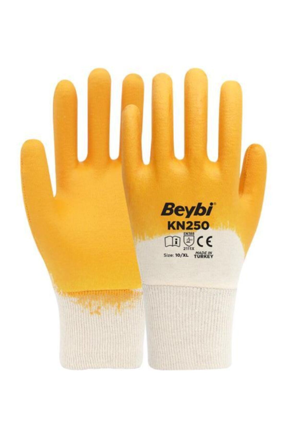 Beybi Kn250 Sarı Nitril Iş Eldiveni 10 Beden - 288 Çift