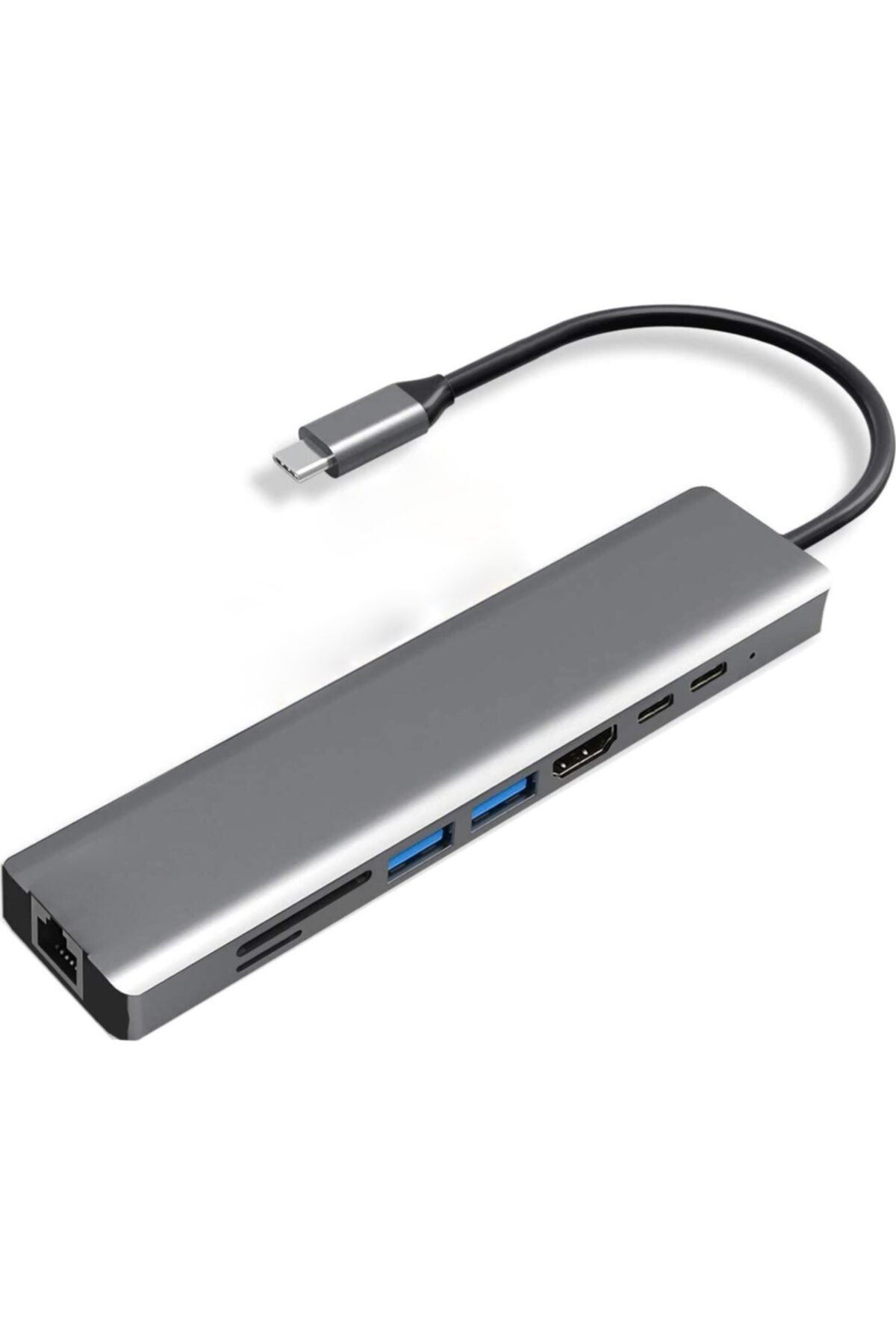 AteşTech Type-c To Hdtv Multifunction Adaptör 4k Hdmi Dönüştürücü 8 Port