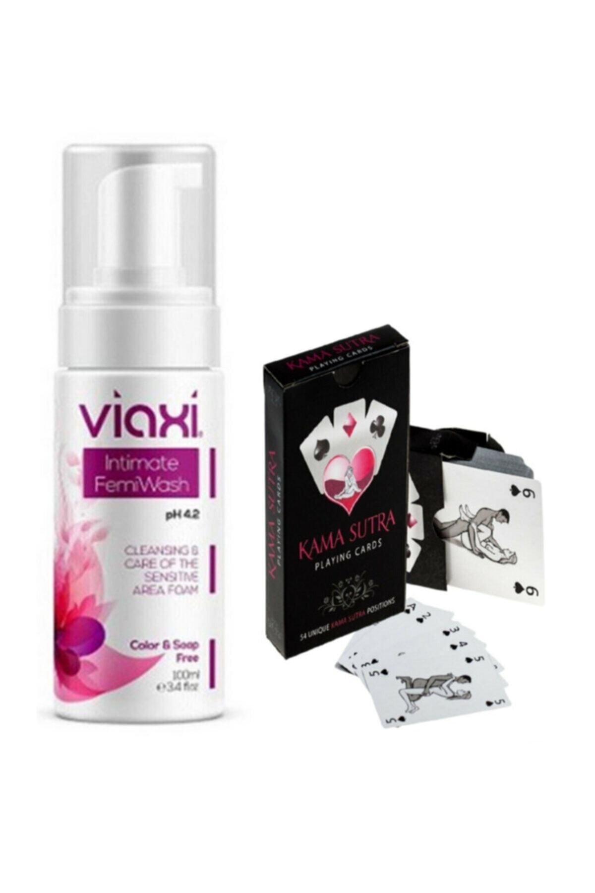 Viaxi Intim Temizleme Köpüğü 100ml ve Pudra Kamasutra Oyun Kartları