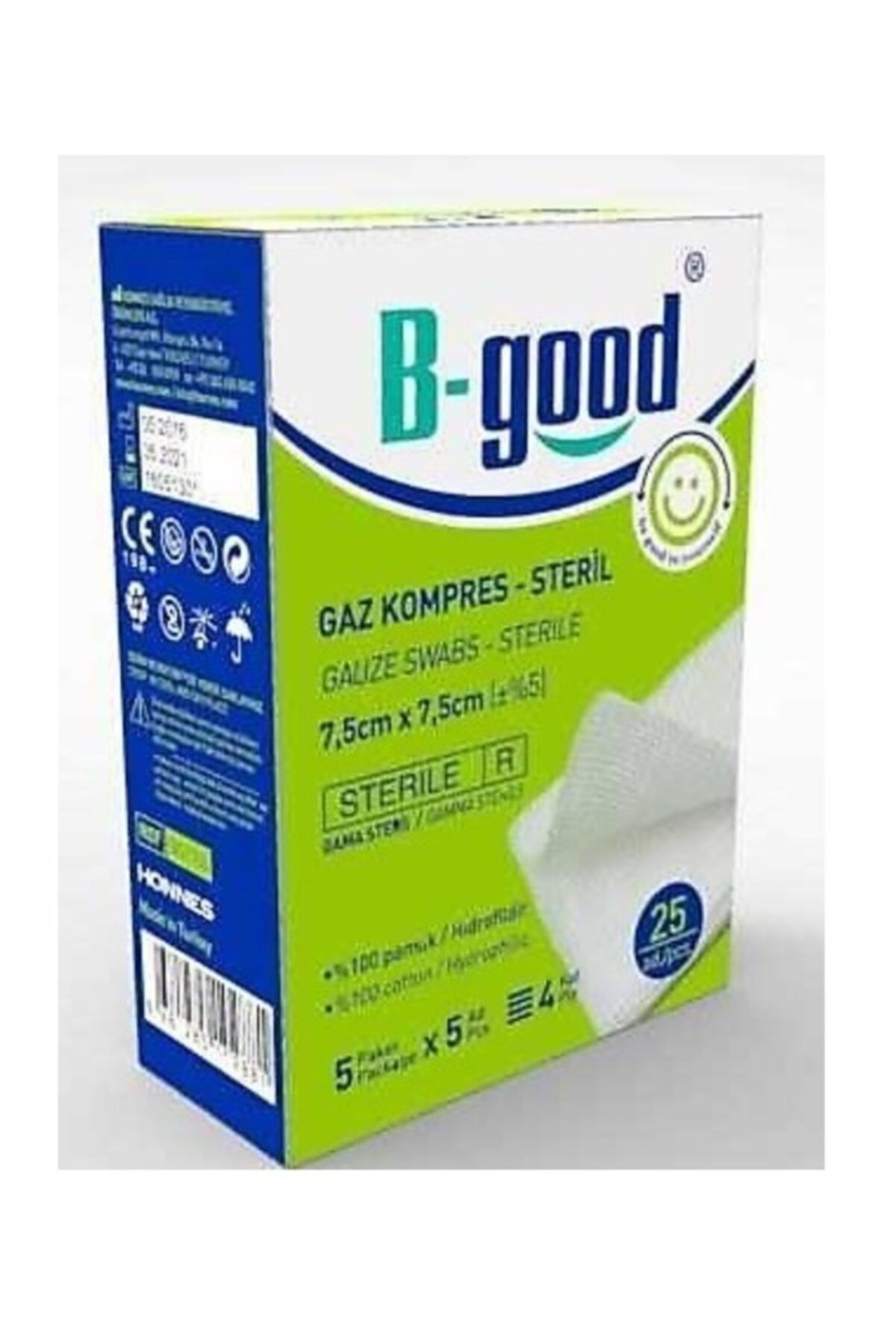 BGOOD Gaz Kompres 7,5cm X 7,5cm 25 Li