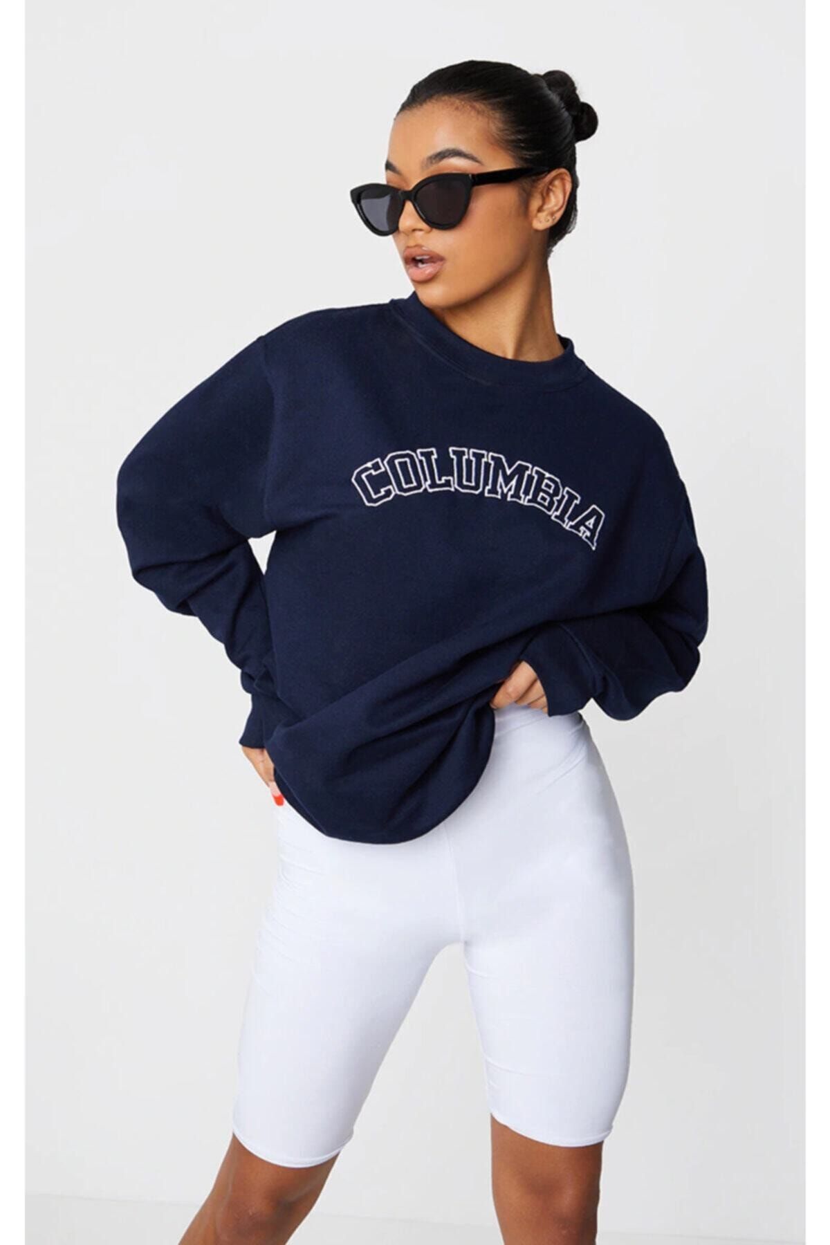 K&H TWENTYONE Kadın Columbıa Baskılı Oversize Sweatshirt