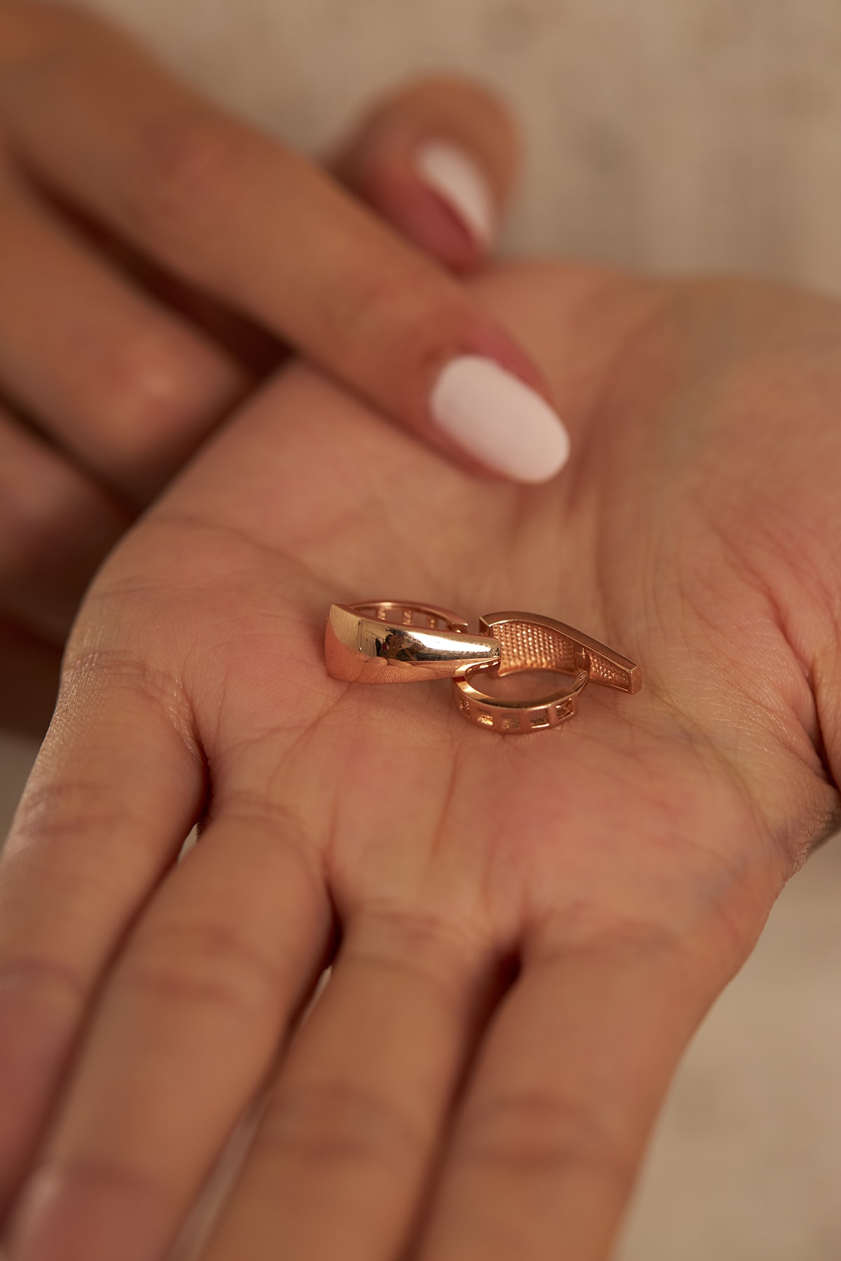 Shemark Jewellery Klipsli Halka Küpe Kp07162