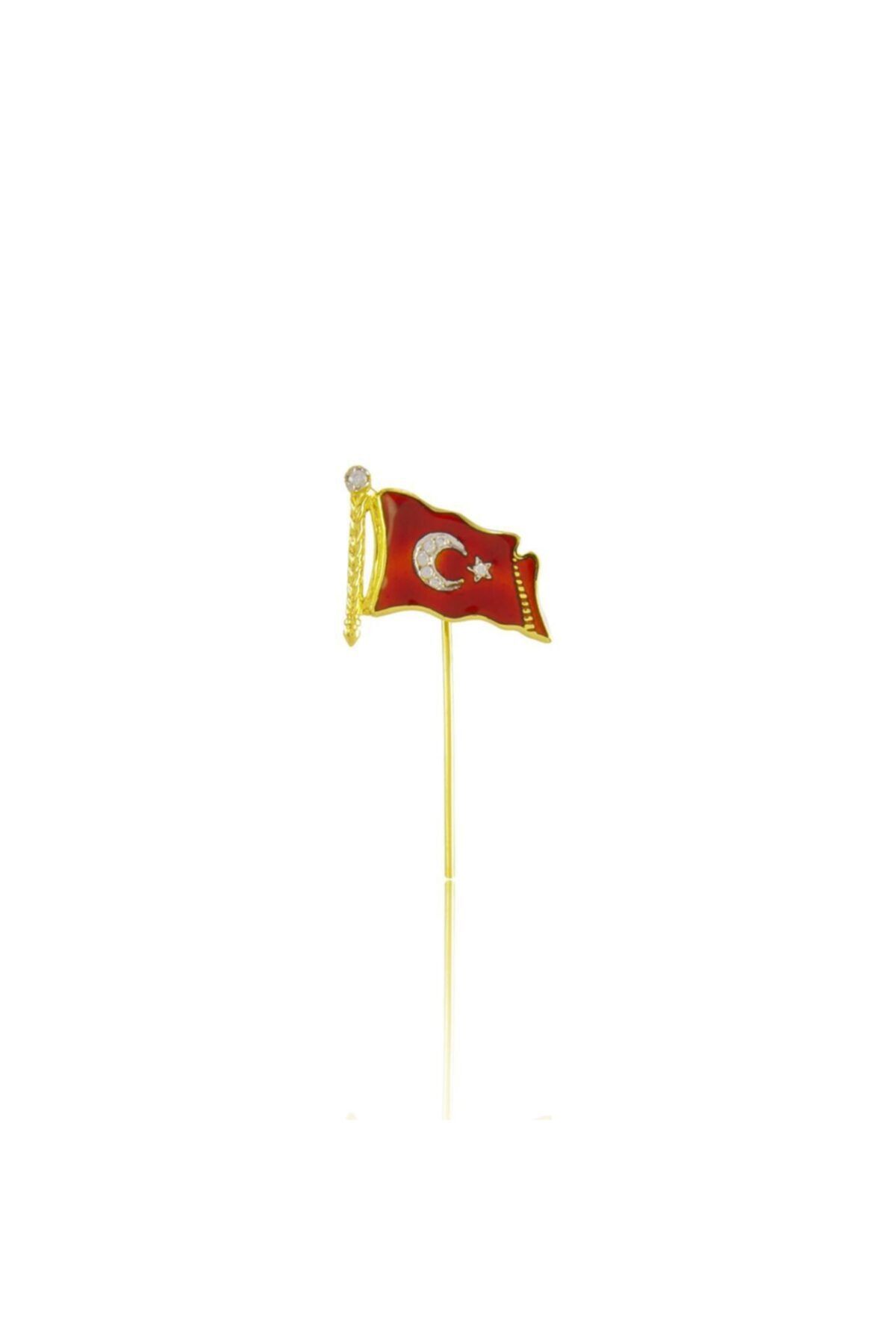 emek mücevher Altın Bayrak Yaka İğnesi
