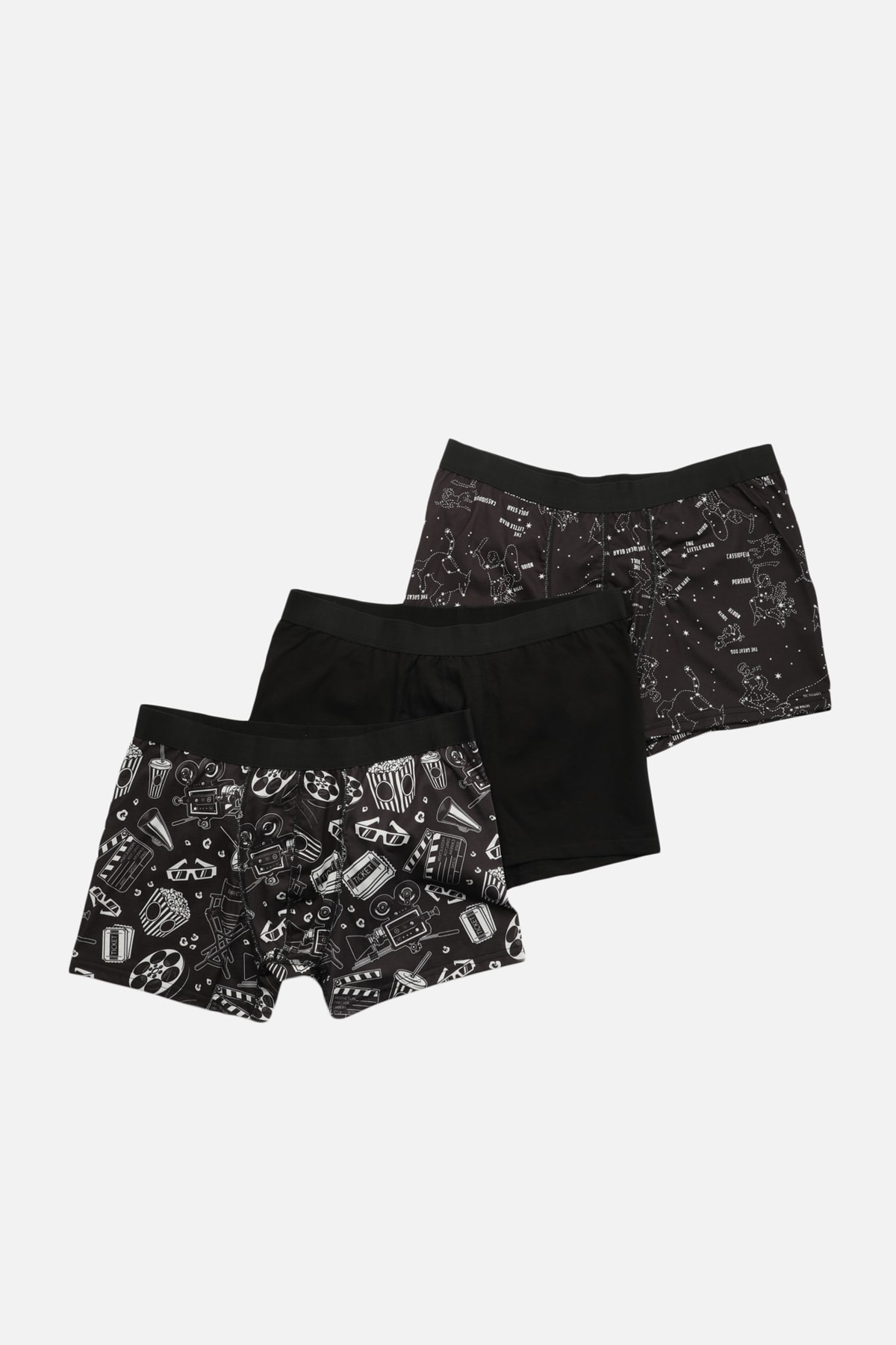 TRENDYOL MAN Siyah Erkek 3'lü Paket Boxer TMNSS21BX0028