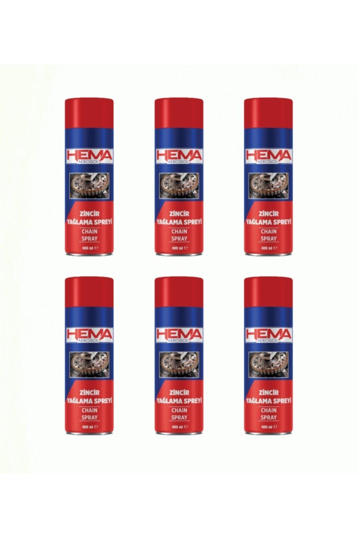 HEMA Aerosol Zincir Yağlama Spreyi, 400 Ml (6 Adet)