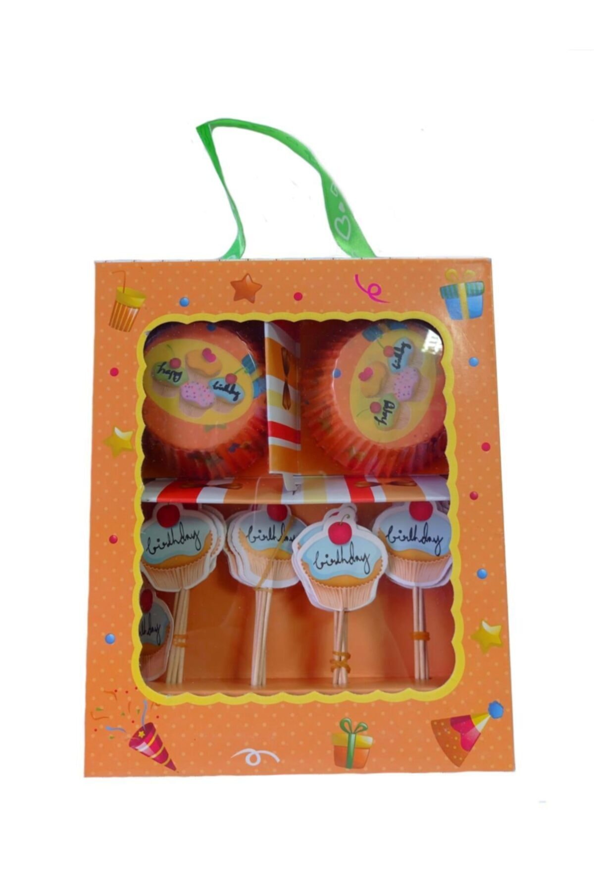 Pastaland Cupcake Kek Kapsülü Ve Sunum Kürdanları Doğum Günü Temalı
