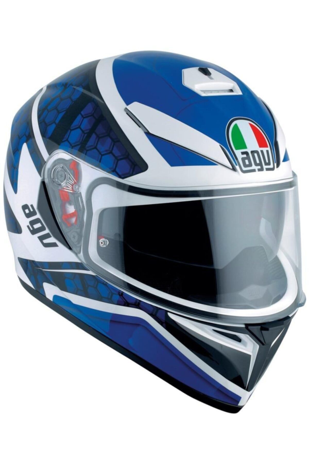 AGV K3 Sv Mult Plk Pulse White Black Blue Kapalı Kask