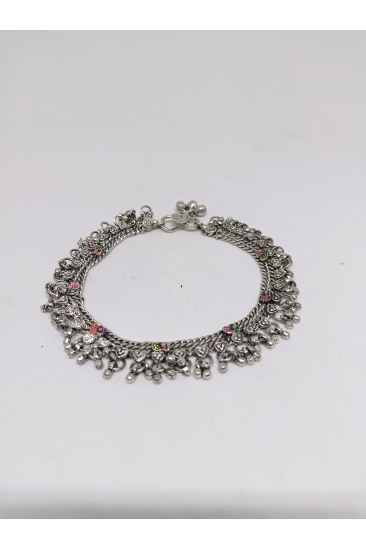 mama india alaçatı Kalp Figürlü Kopmayan Orginal Hint Halhalı, Halhal No9