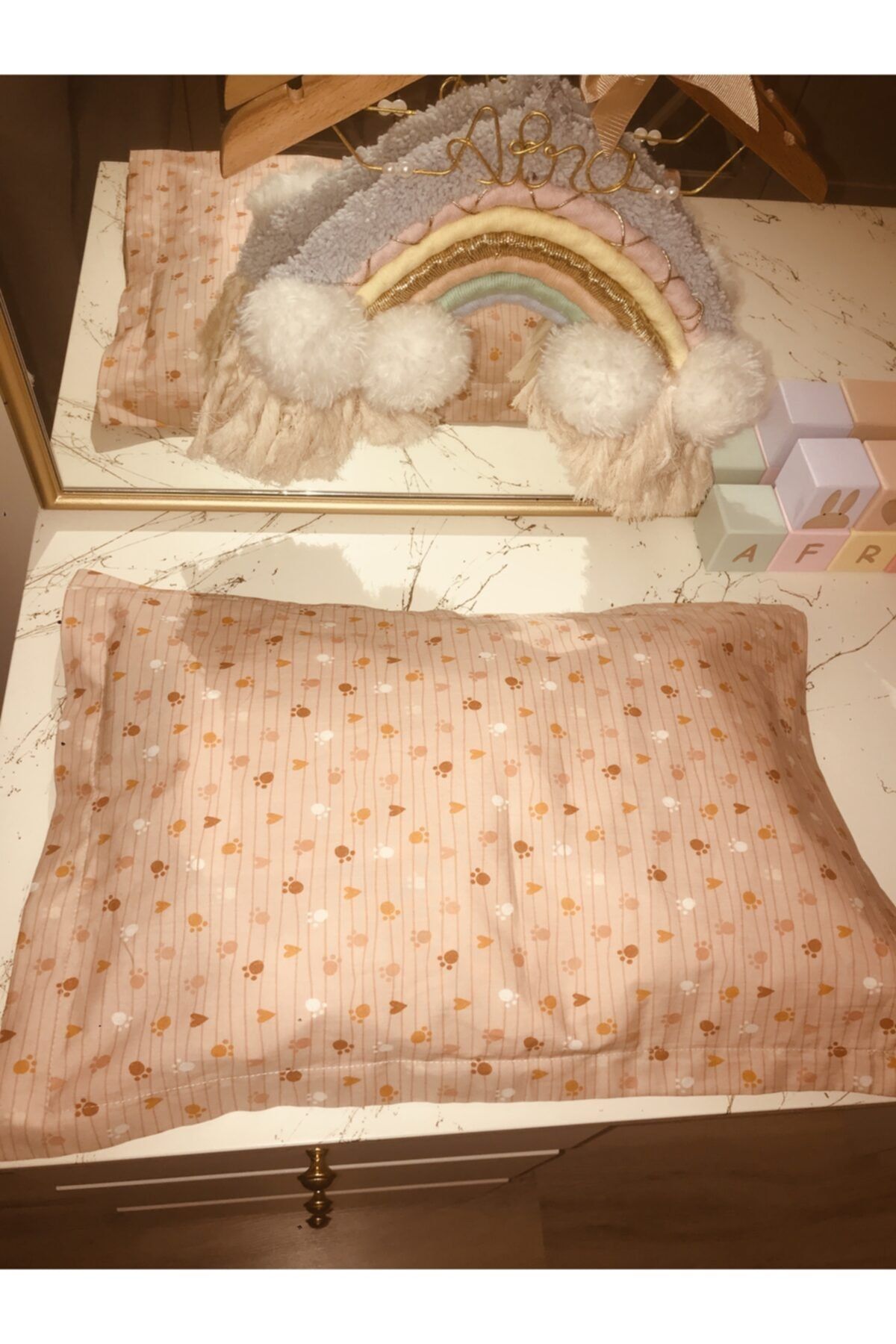 AFRALYAHOME Bebek Yastık Kılıfı Organik Pamuklu Kumaş