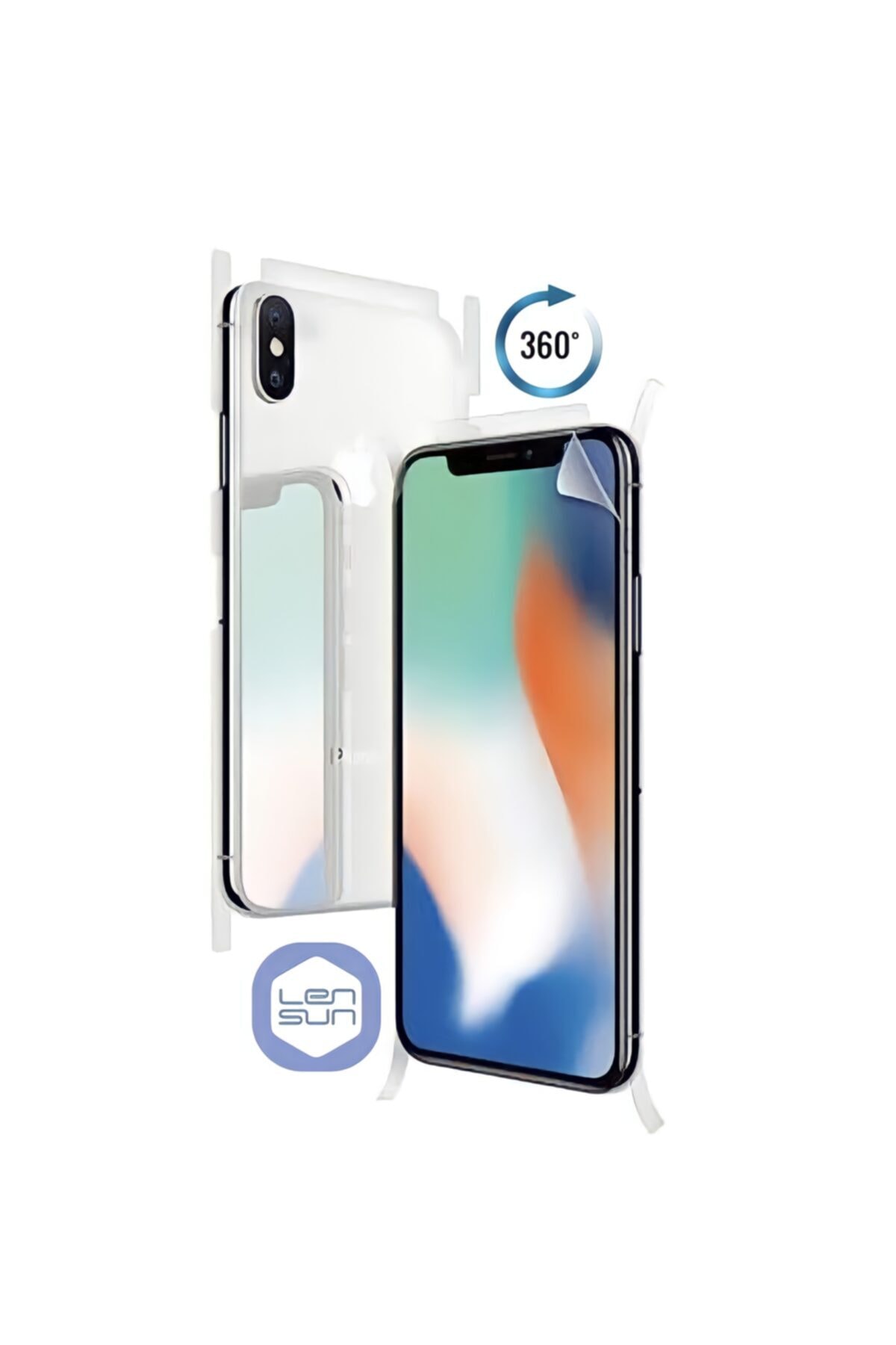 LENSUNN Iphone 13 Pro Max Lensun 360 Komple (ekran+arka+kenarlar) Şeffaf Nano Kaplama Lensun Mucize Koruma