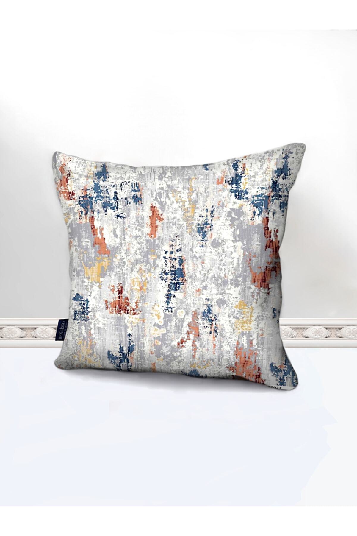 BENLİSSO HOME Kırlent Kılıfı 45x45 Eskitme Kırçıllı Pastel